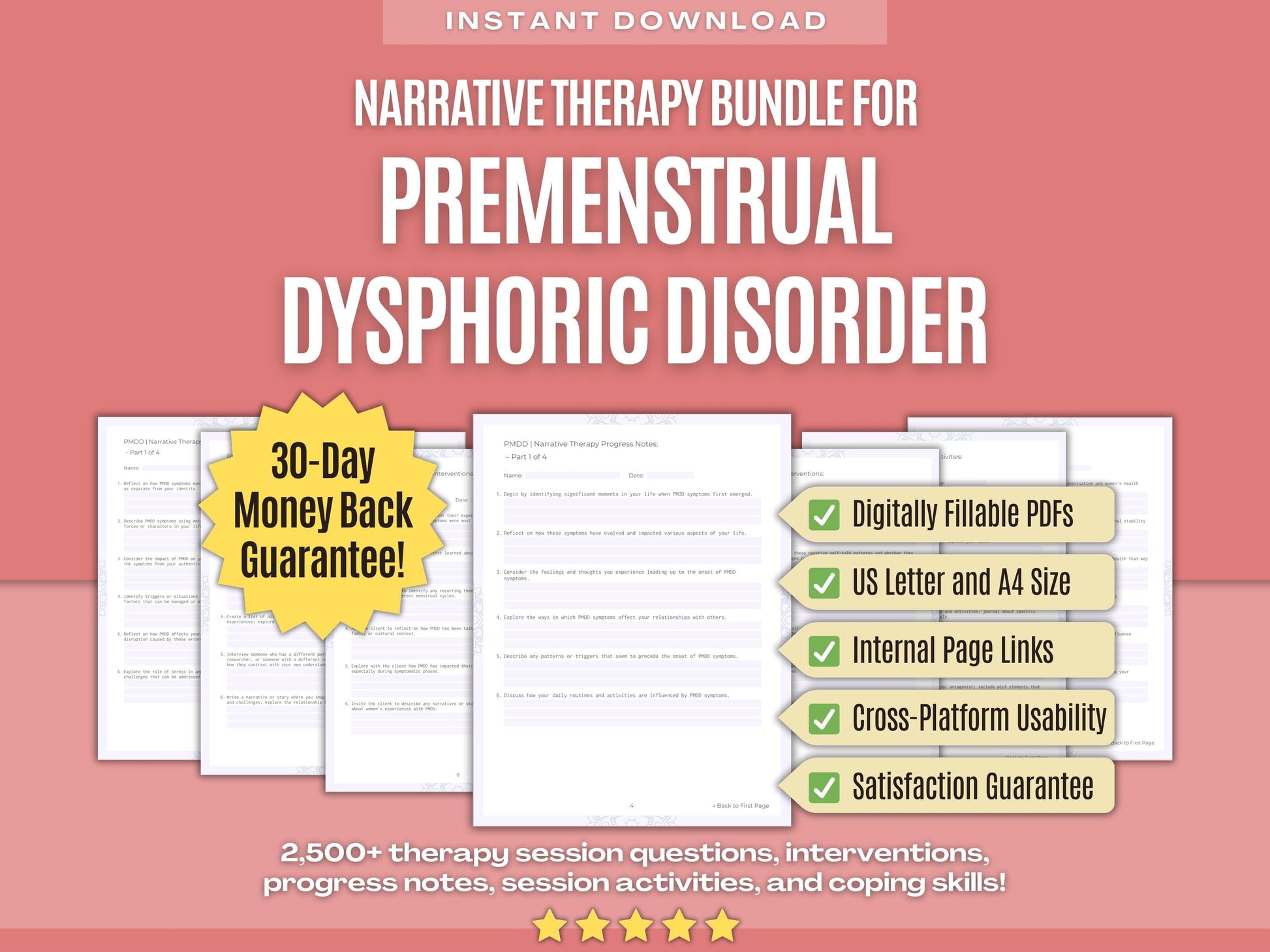 Premenstrual Dysphoric Disorder Narrative Therapy Psychology Workbooks