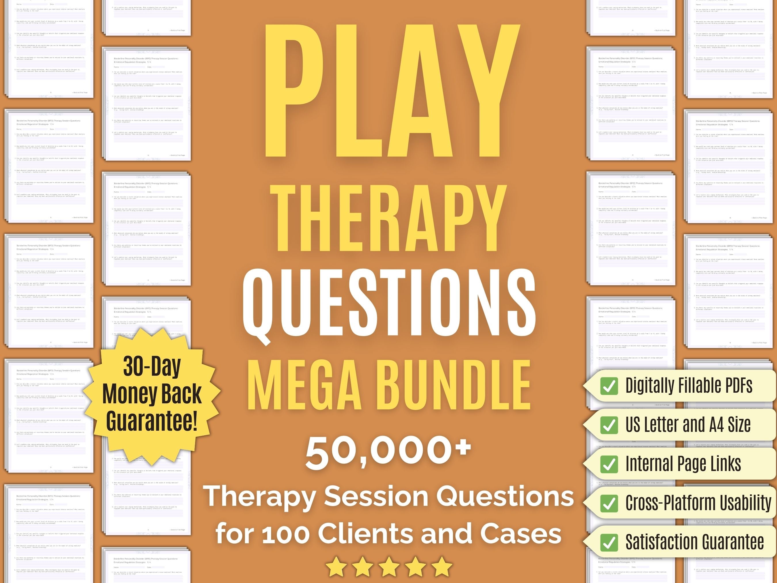 Play Therapy Session Questions Workbooks Mega Bundle – Karlstein Publishing