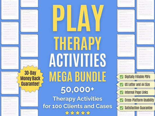 Play Therapy Session Activities Psychology Workbooks