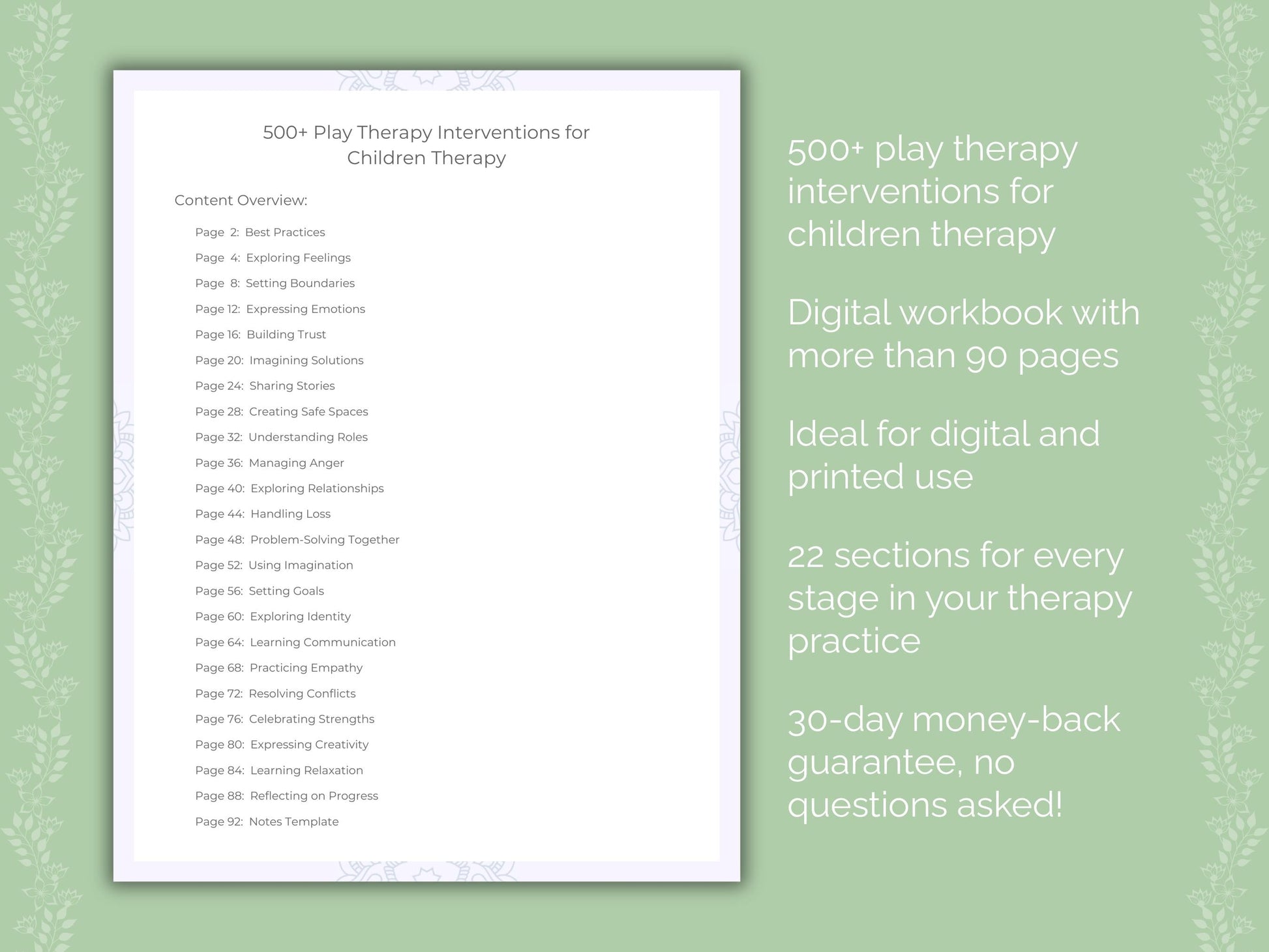 Children Play Therapy Therapist Worksheets