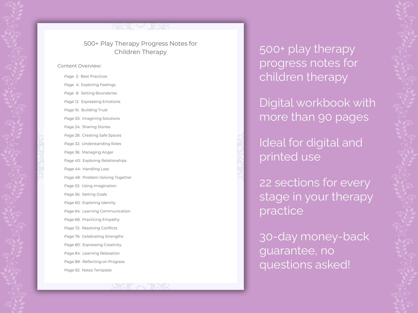 Children Play Therapy Therapist Worksheets