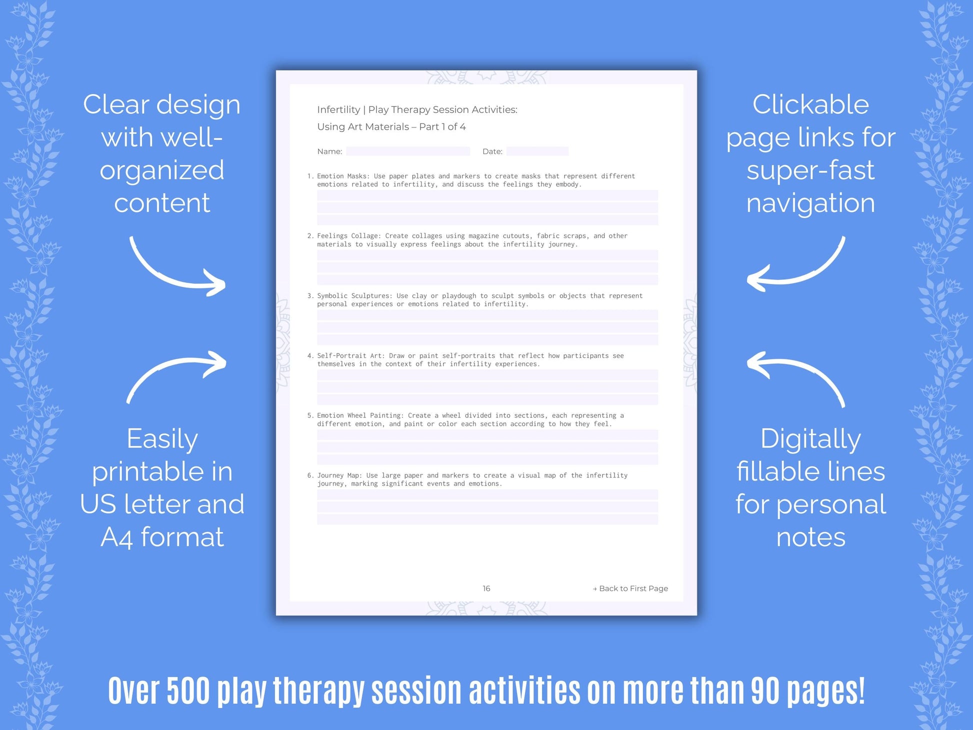 Infertility Play Therapy Counseling Templates