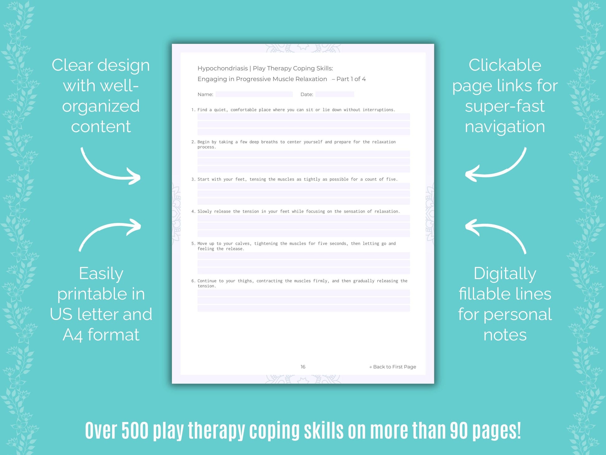 Hypochondriasis Play Therapy Counseling Templates