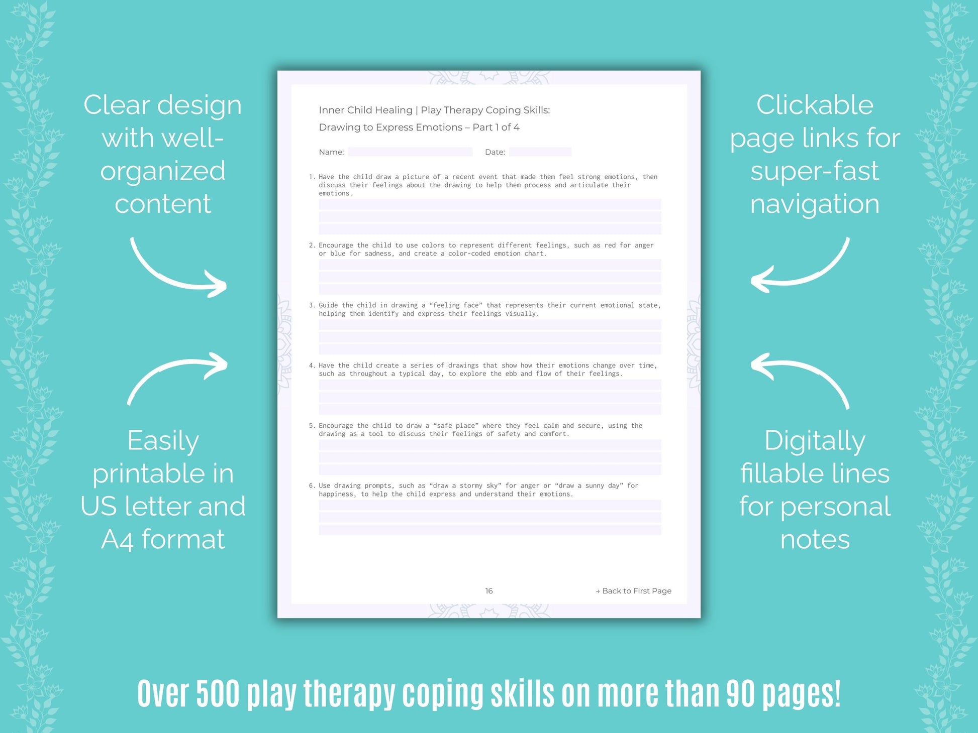 Inner Child Healing Play Therapy Counseling Templates