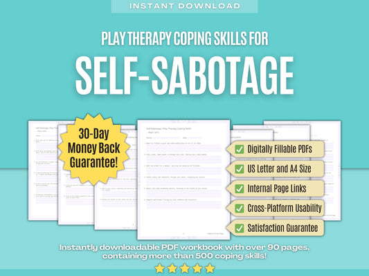 Self-Sabotage Play Therapy Psychology Workbooks