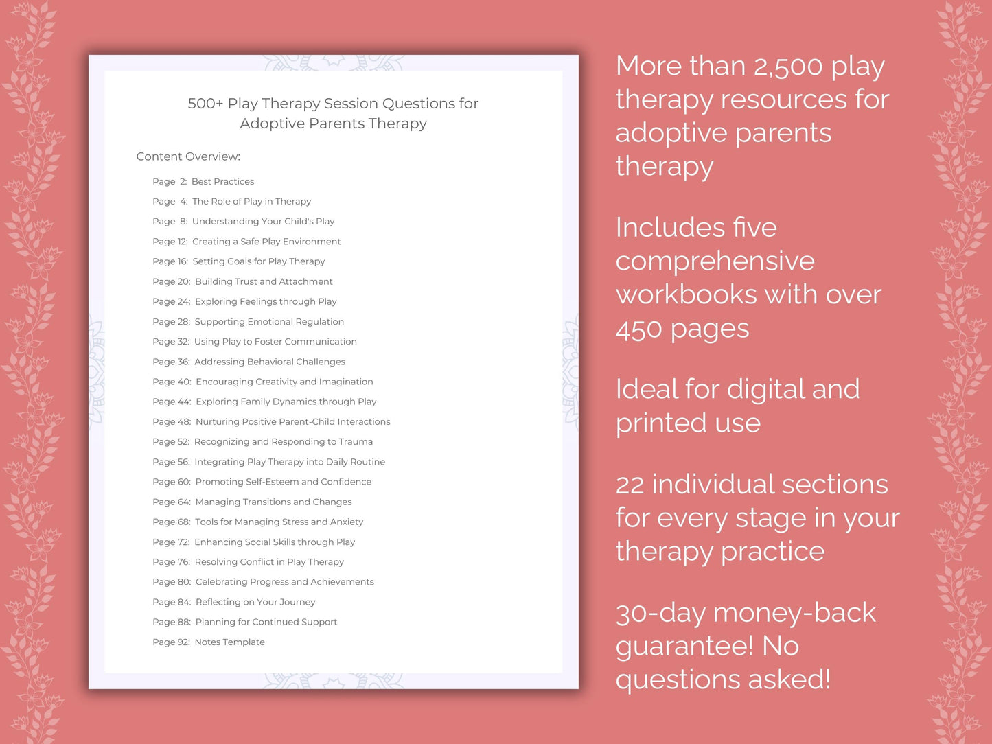 Adoptive Parents Play Therapy Therapist Worksheets