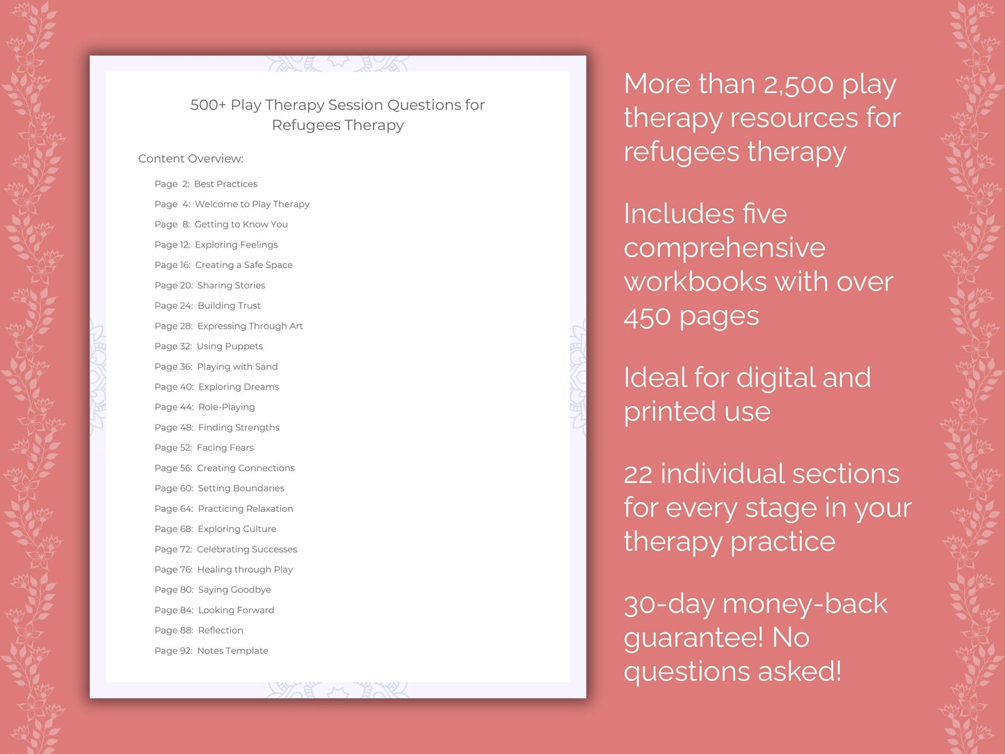 Refugees Play Therapy Therapist Worksheets