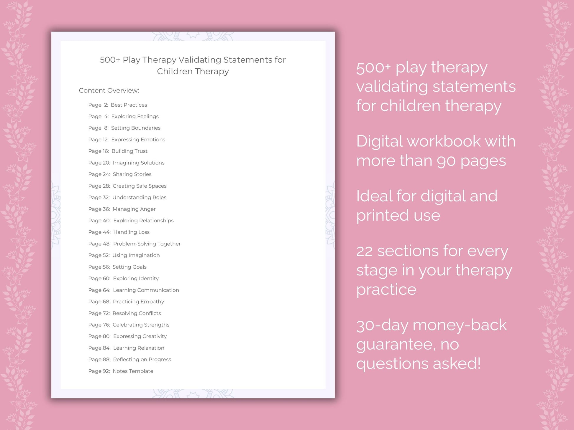 Children Play Therapy Therapist Worksheets