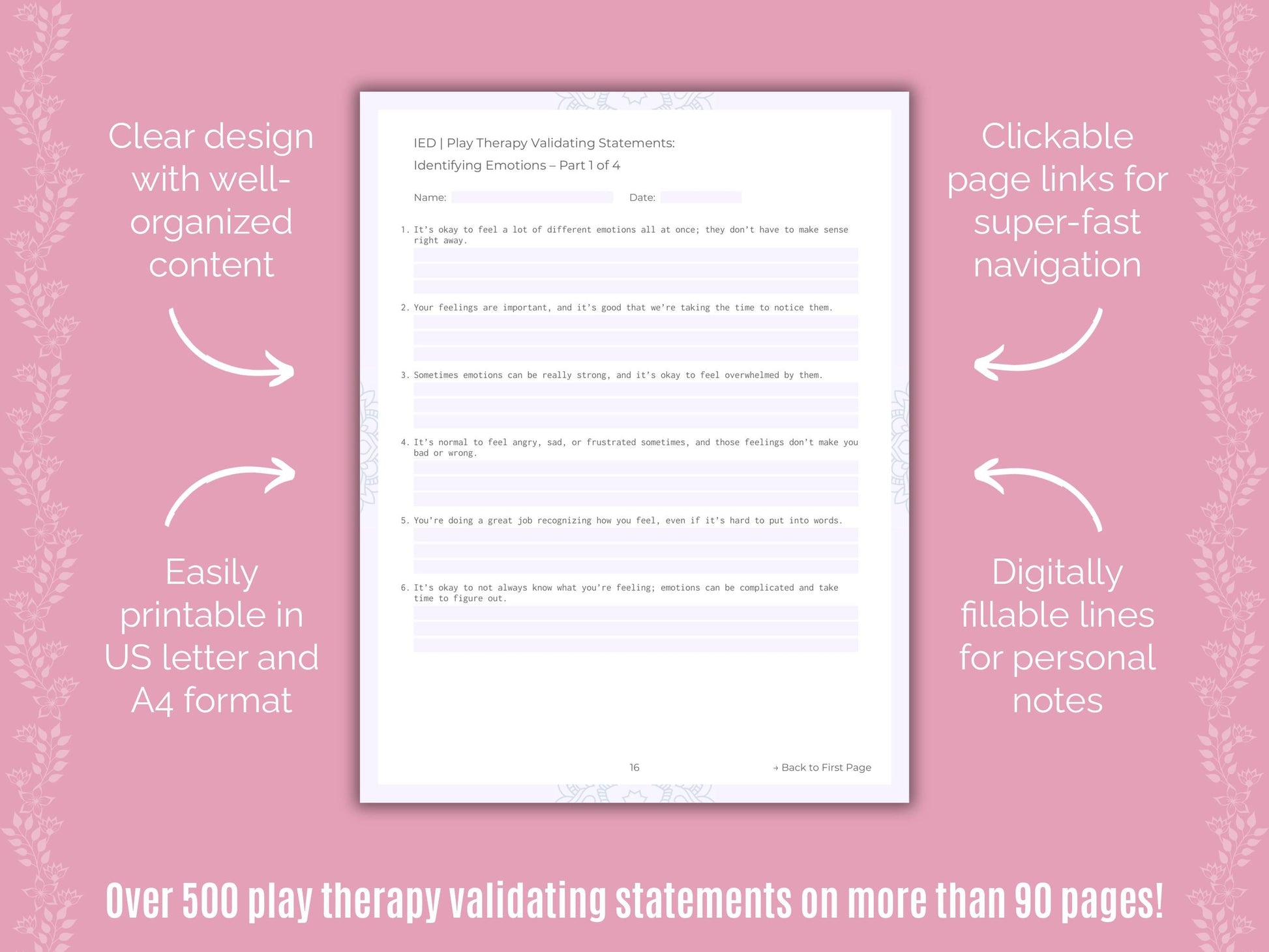 Intermittent Explosive Disorder (IED) Play Therapy Counseling Templates
