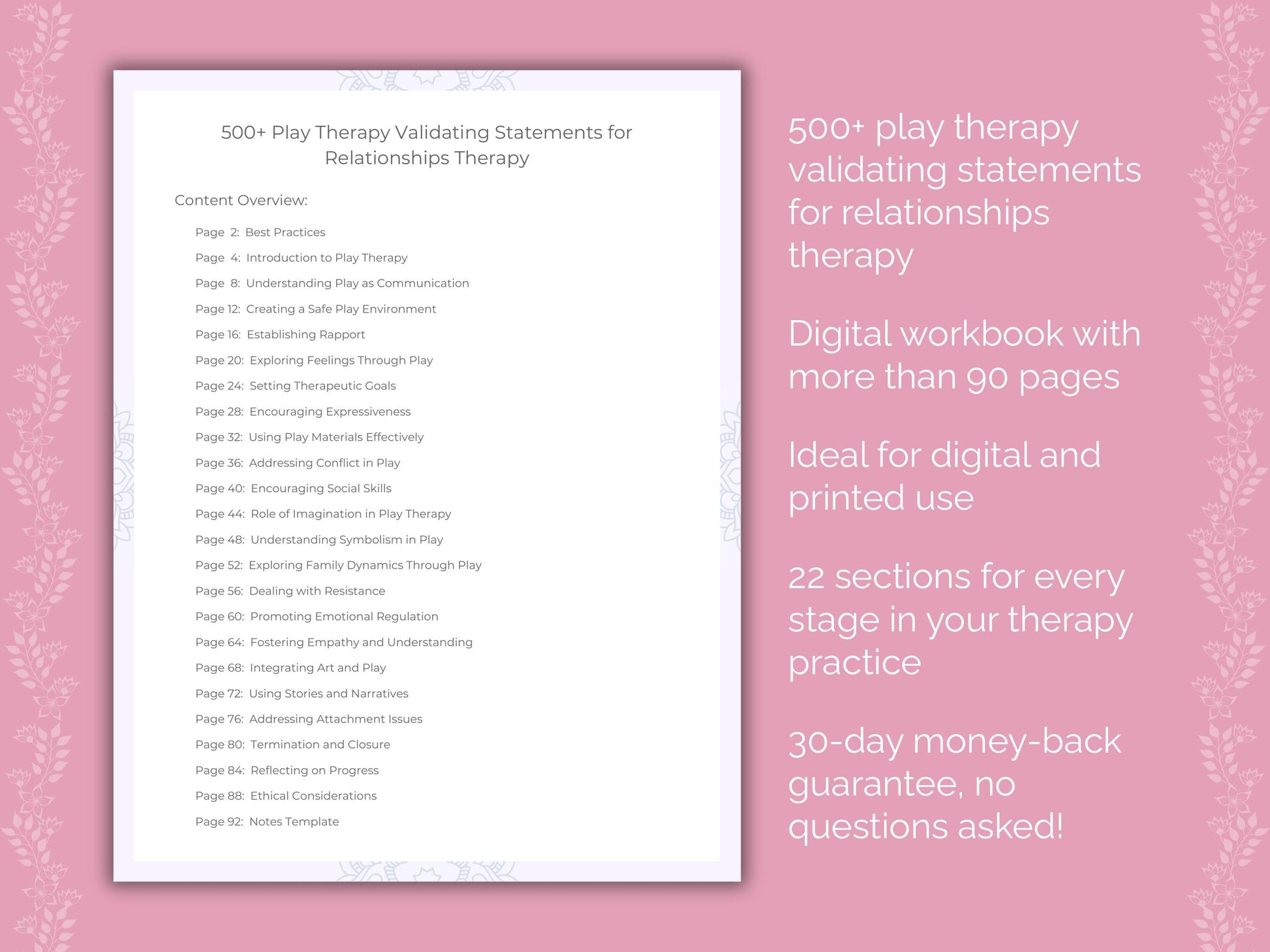 Relationships Play Therapy Therapist Worksheets