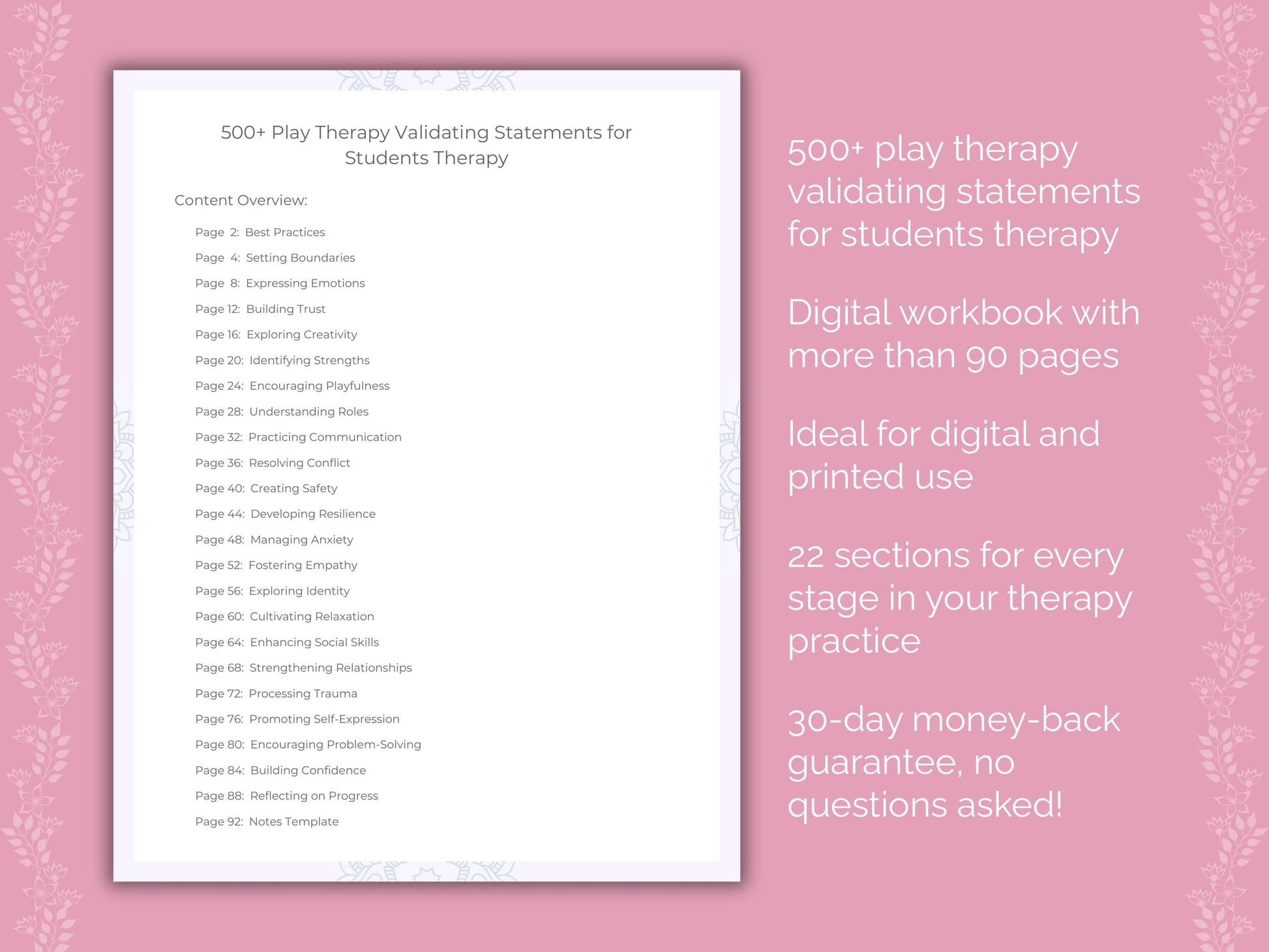 Students Play Therapy Therapist Worksheets