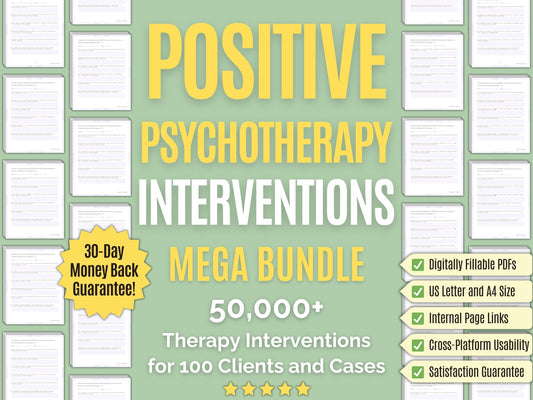 Positive Psychotherapy Interventions Psychology Workbooks