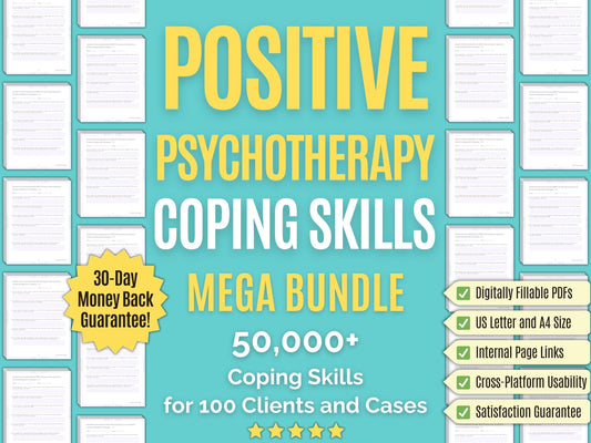 Positive Psychotherapy Coping Skills Psychology Workbooks