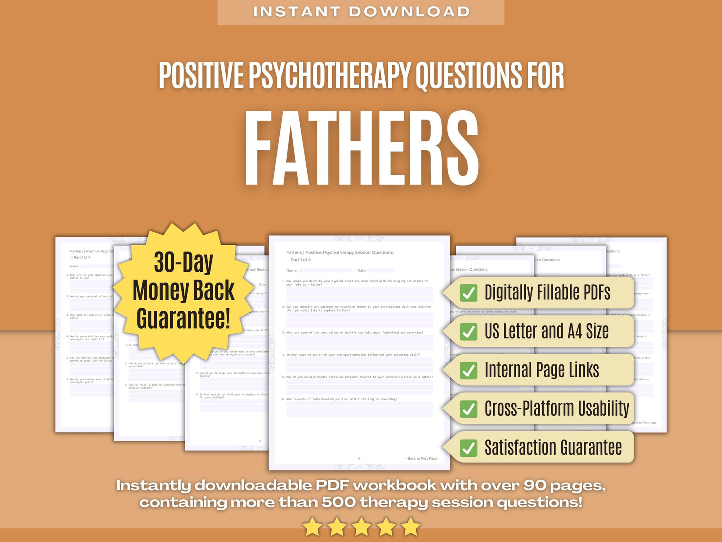 Fathers Positive Psychotherapy Psychology Workbooks