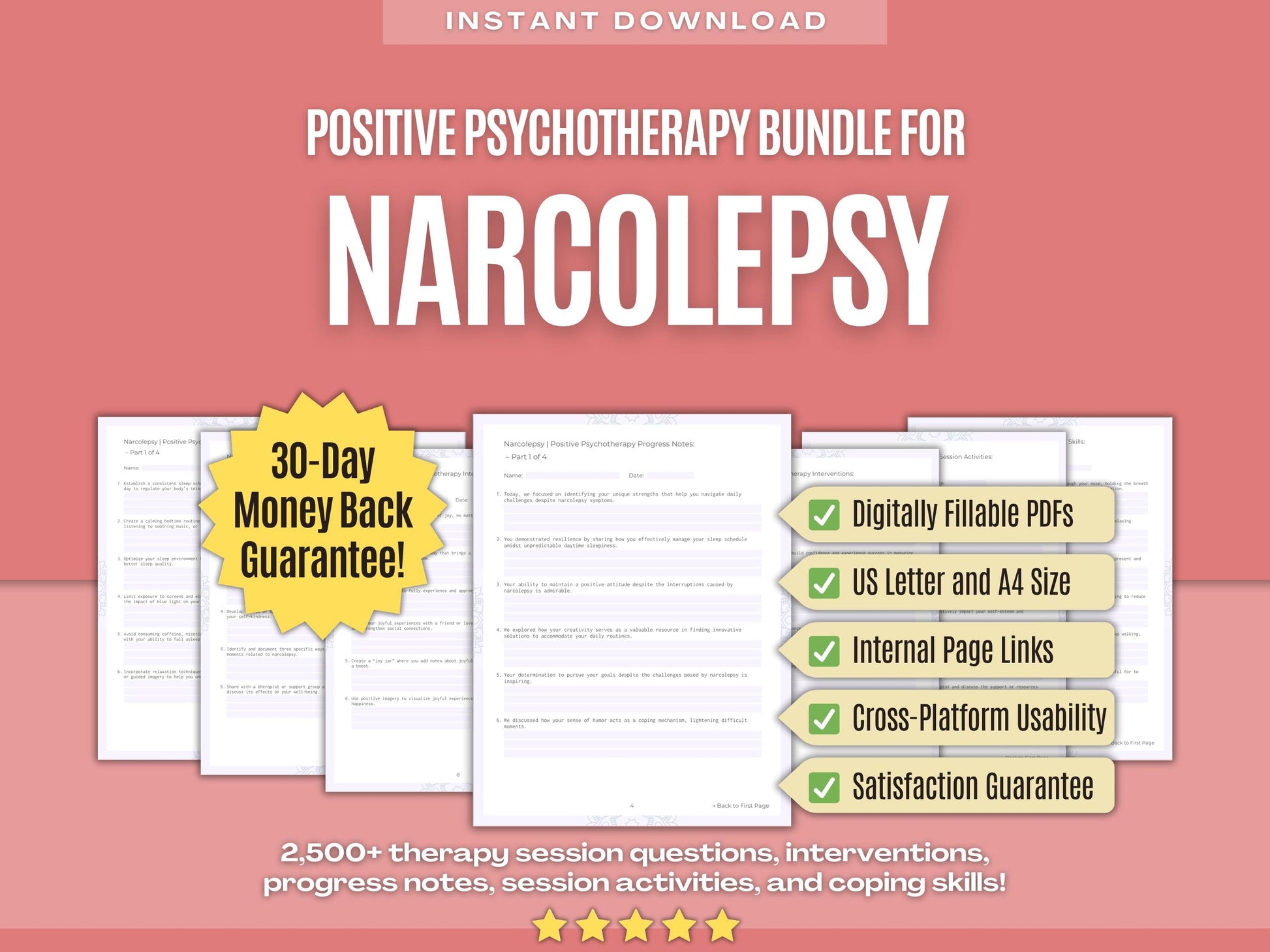 Narcolepsy Positive Psychotherapy Psychology Workbooks