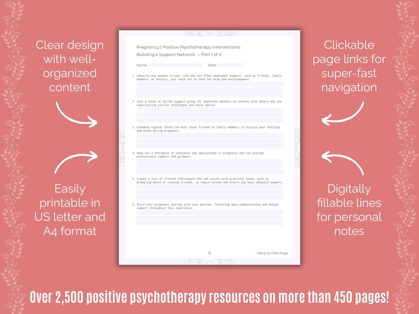 Pregnancy Positive Psychotherapy Counseling Templates