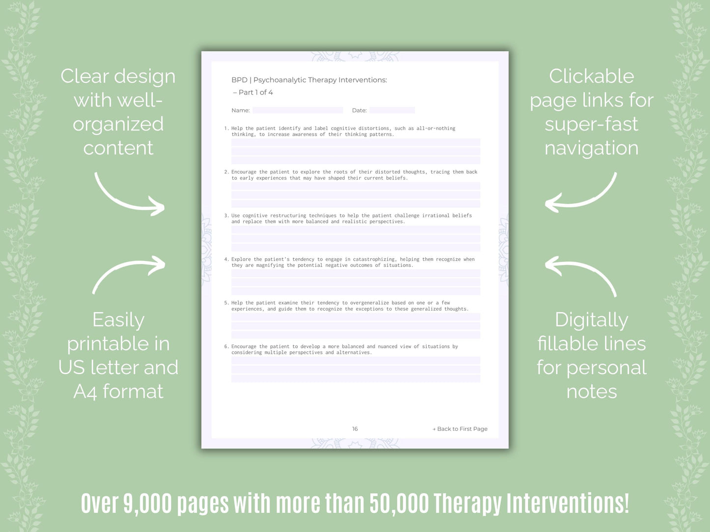 Psychoanalytic Therapy Interventions Counselor Cheat Sheets