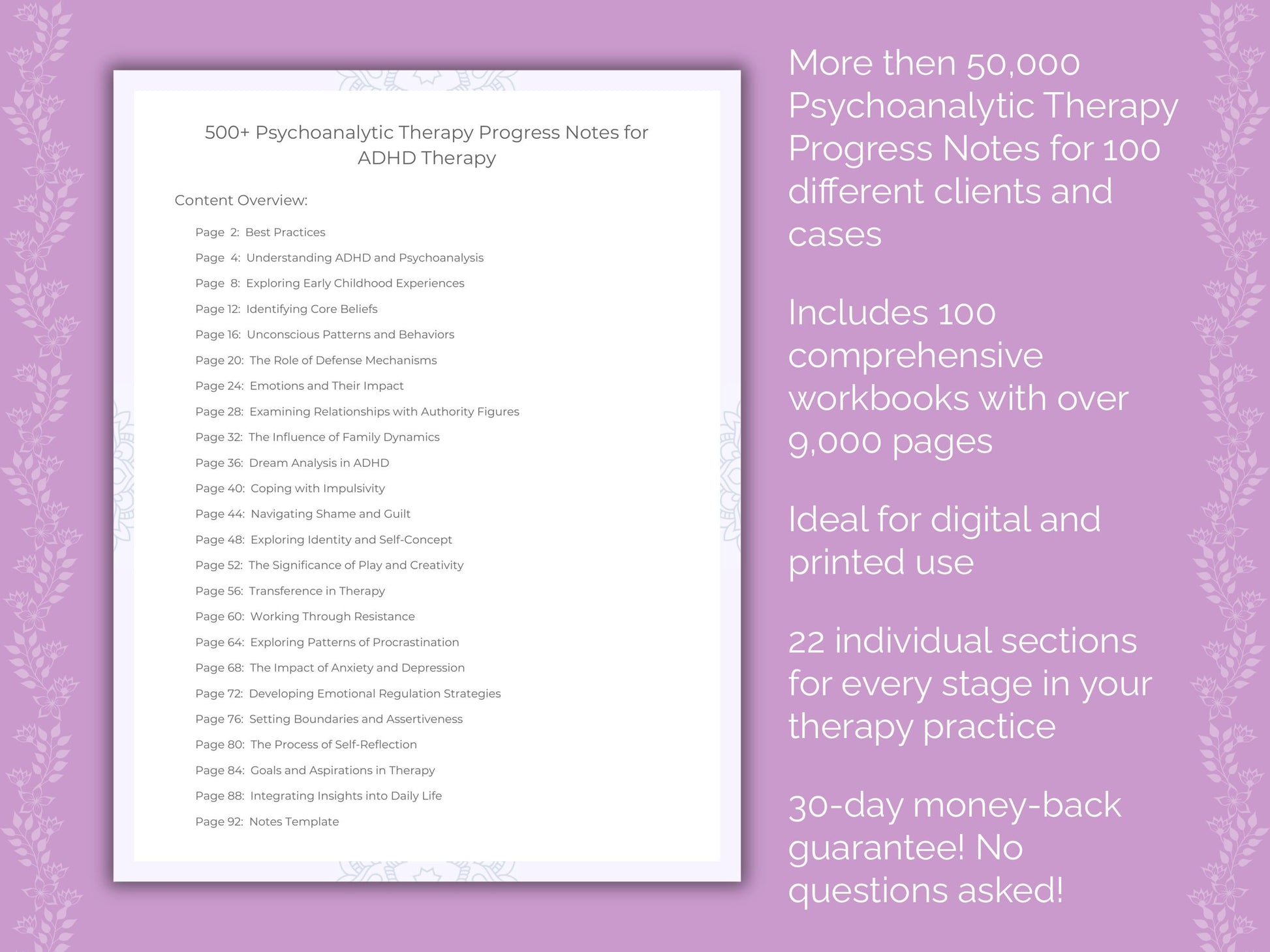 Psychoanalytic Therapy Progress Notes Counseling Templates