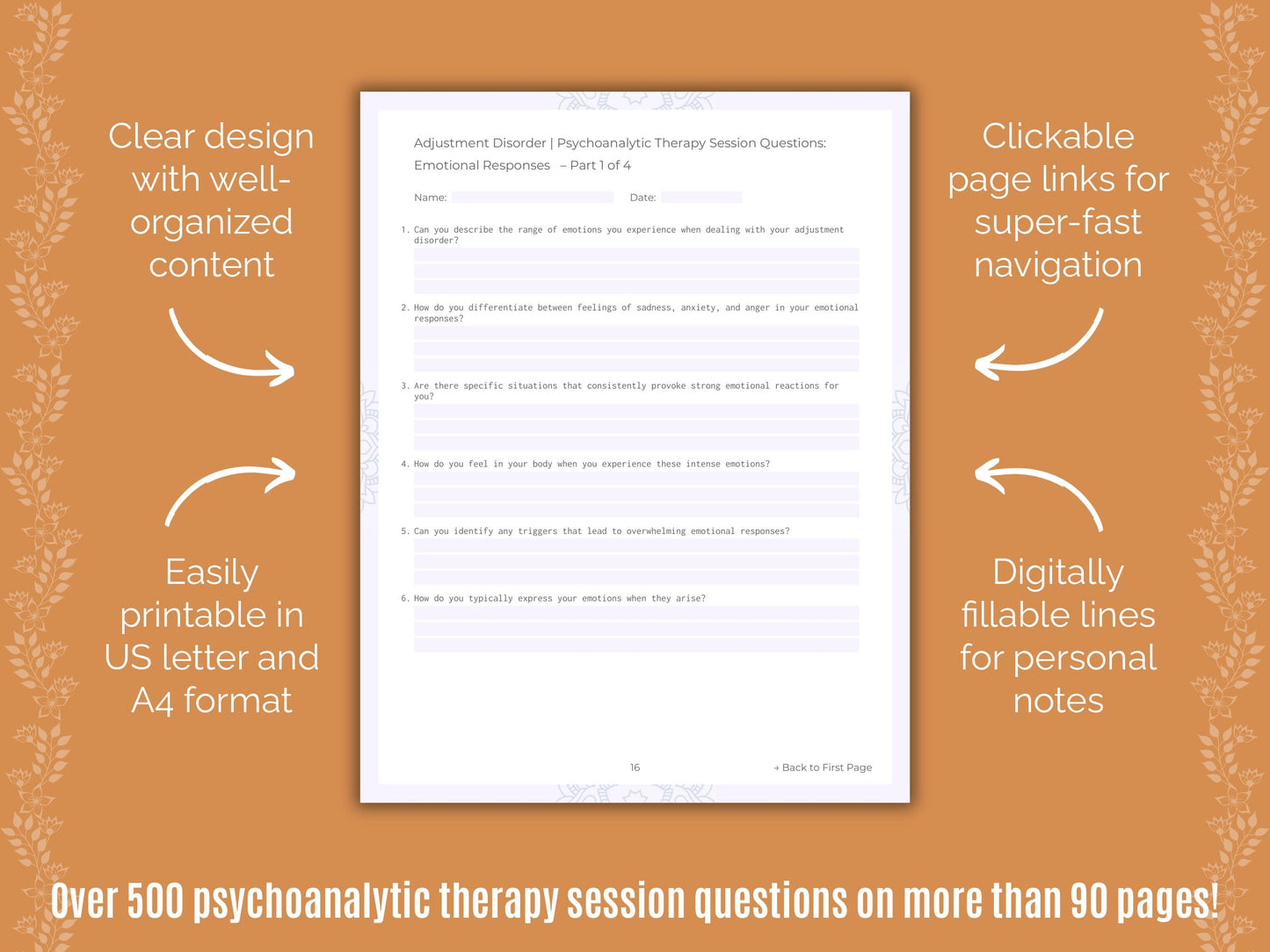 Adjustment Disorder Psychoanalytic Therapy Counseling Templates