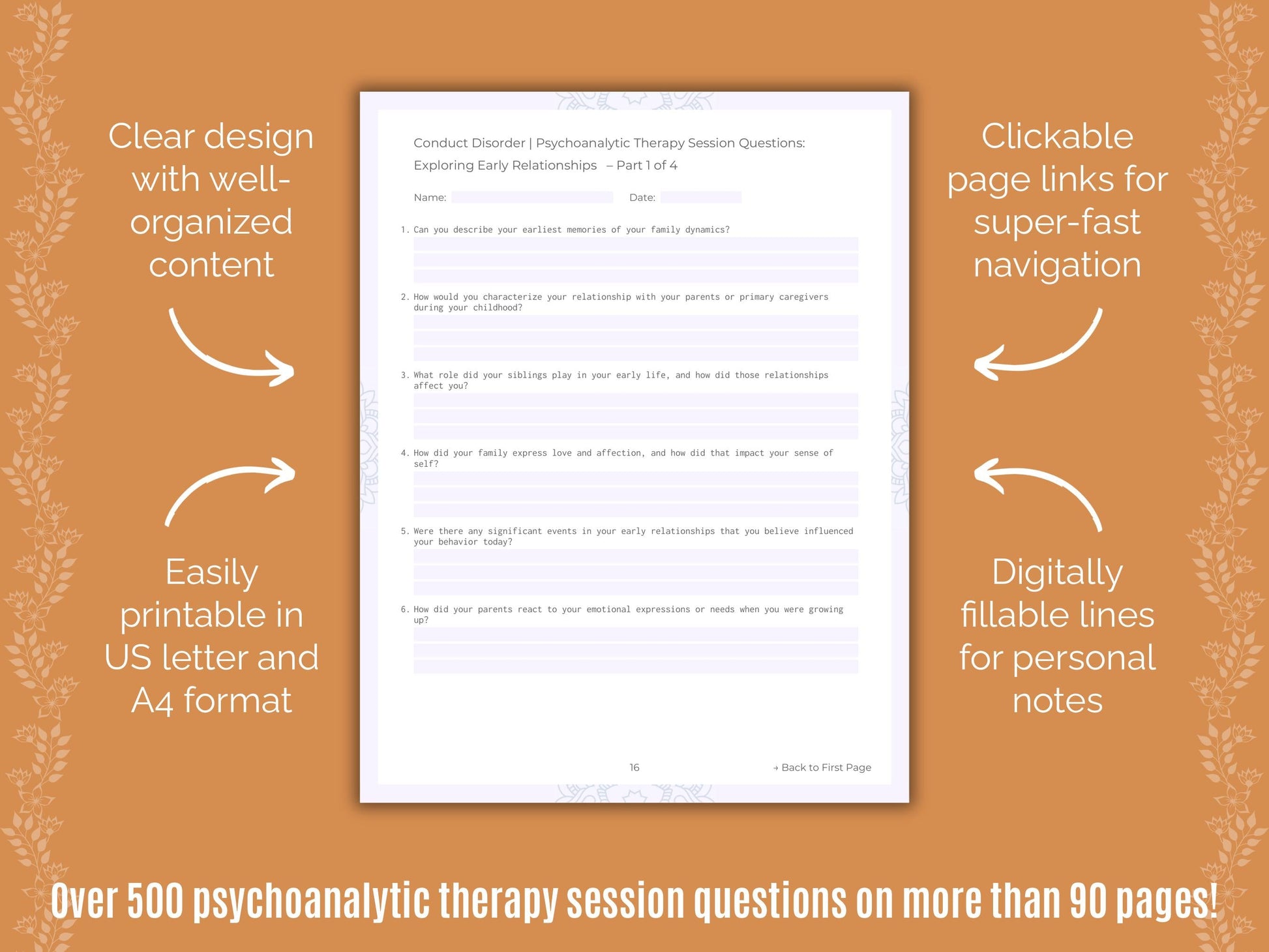 Conduct Disorder Psychoanalytic Therapy Counseling Templates