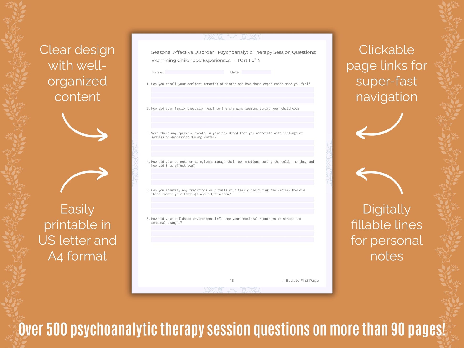 Seasonal Affective Disorder Psychoanalytic Therapy Counseling Templates