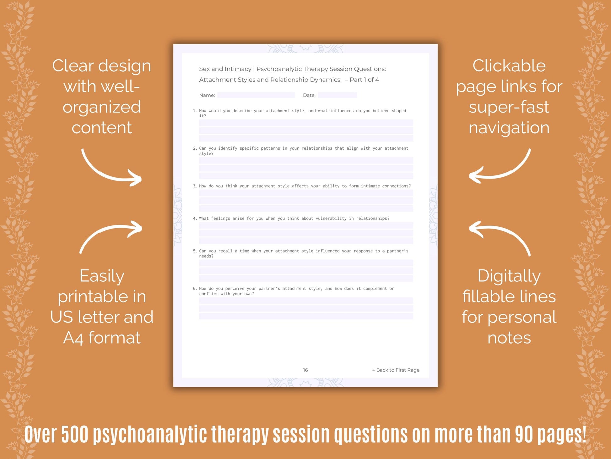 Sex and Intimacy Psychoanalytic Therapy Counseling Templates