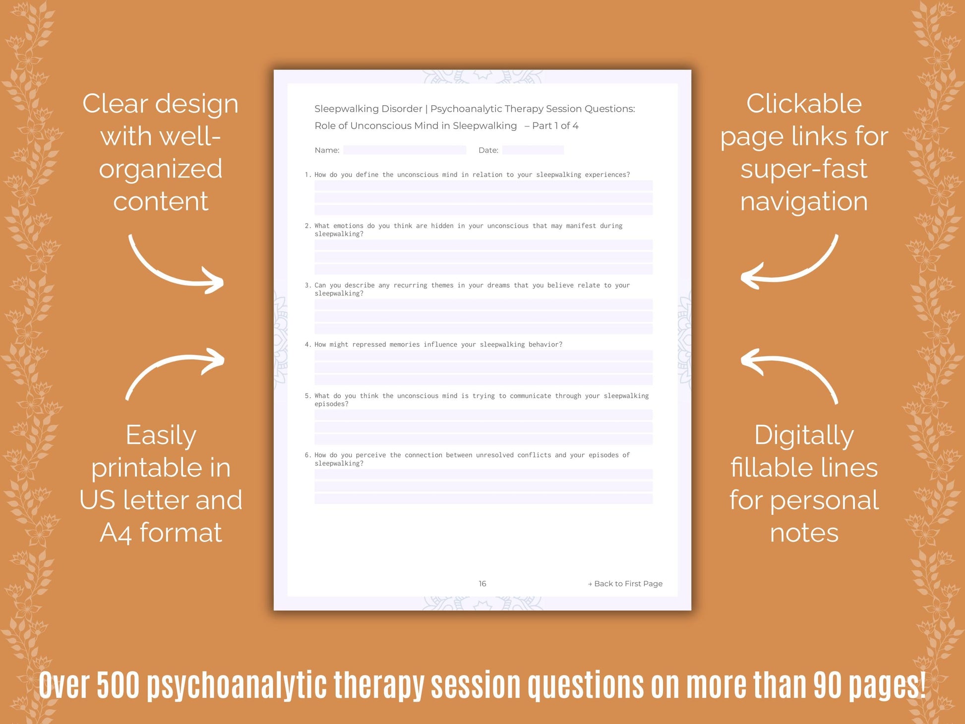 Sleepwalking Disorder Psychoanalytic Therapy Counseling Templates