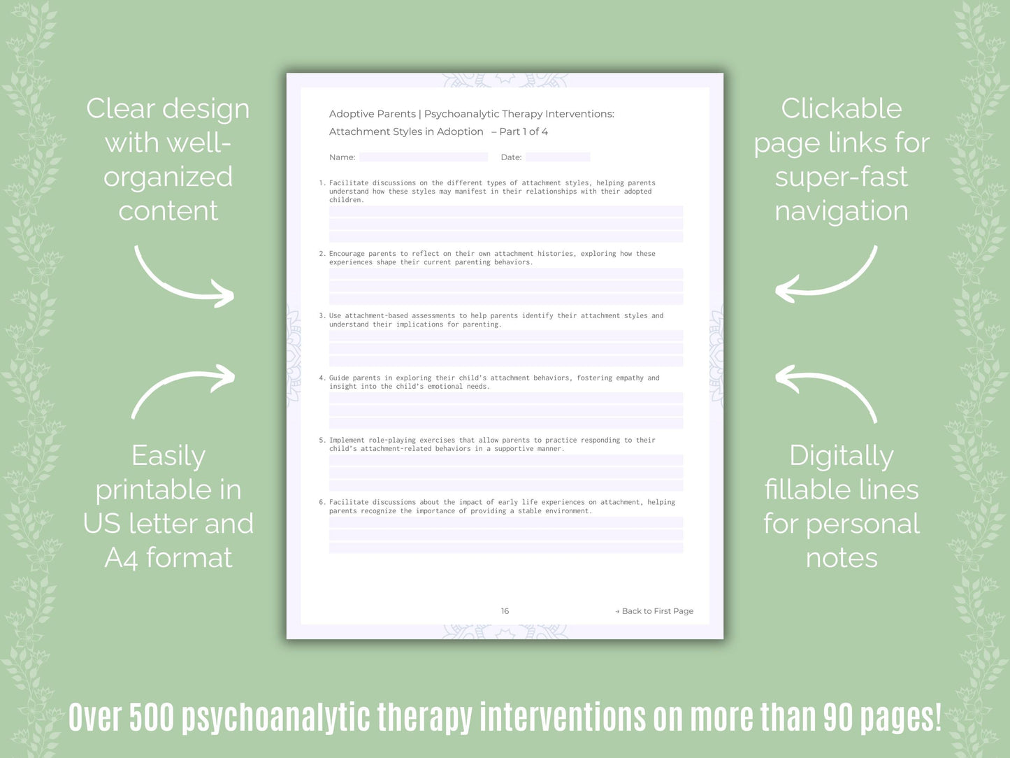 Adoptive Parents Psychoanalytic Therapy Counseling Templates