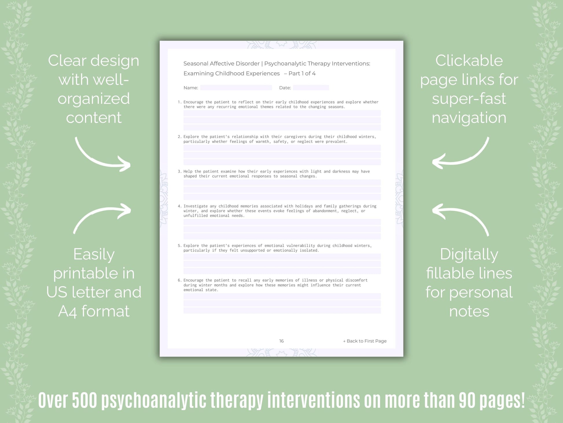 Seasonal Affective Disorder Psychoanalytic Therapy Counseling Templates