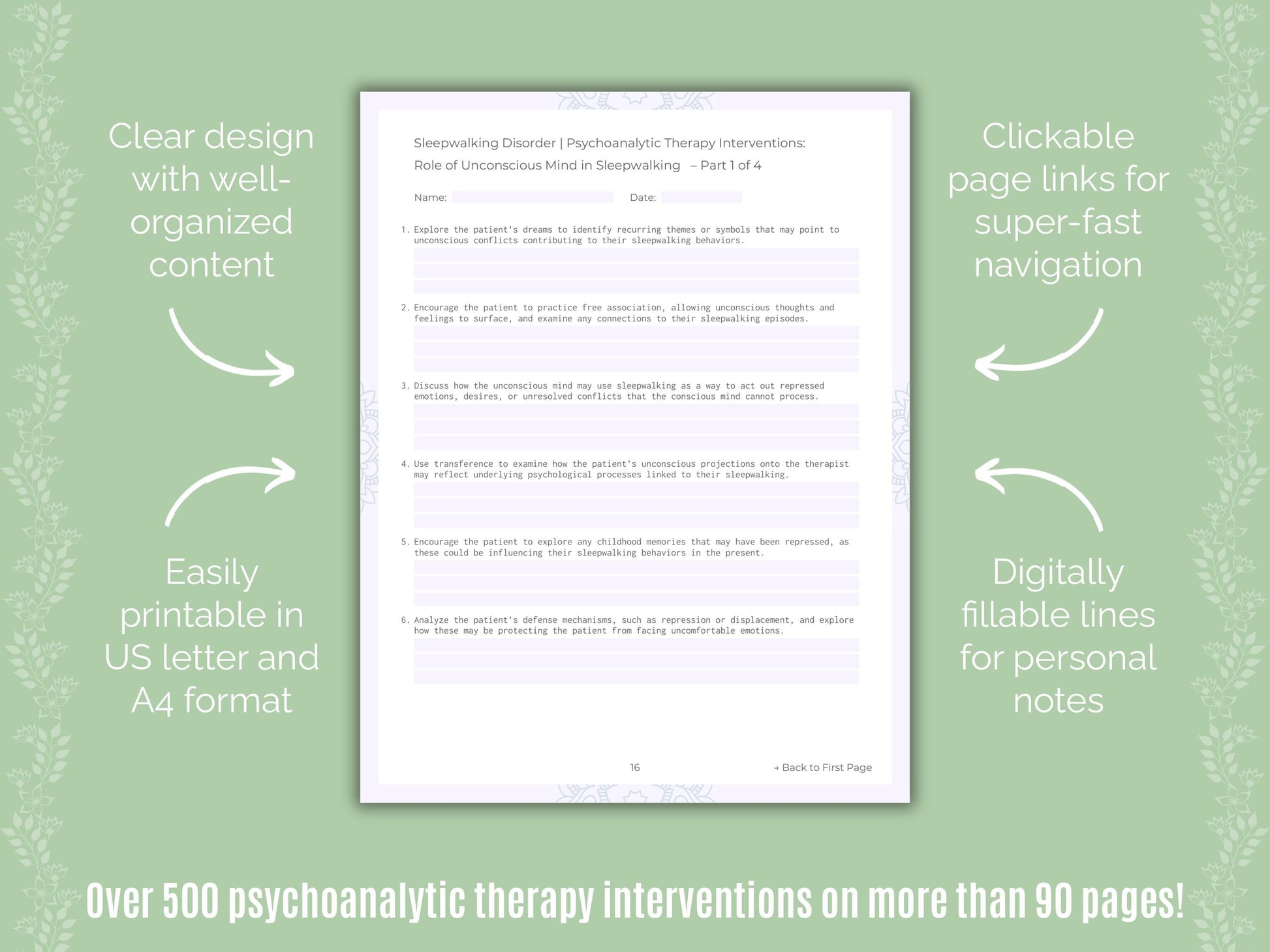 Sleepwalking Disorder Psychoanalytic Therapy Counseling Templates