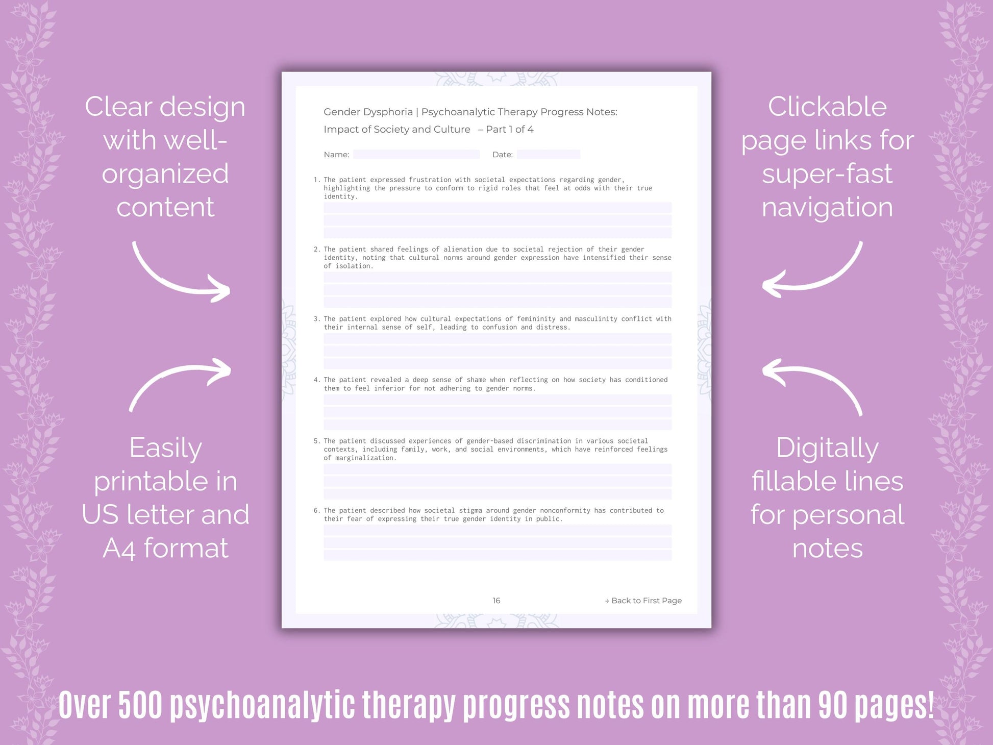 Gender Dysphoria Psychoanalytic Therapy Counseling Templates