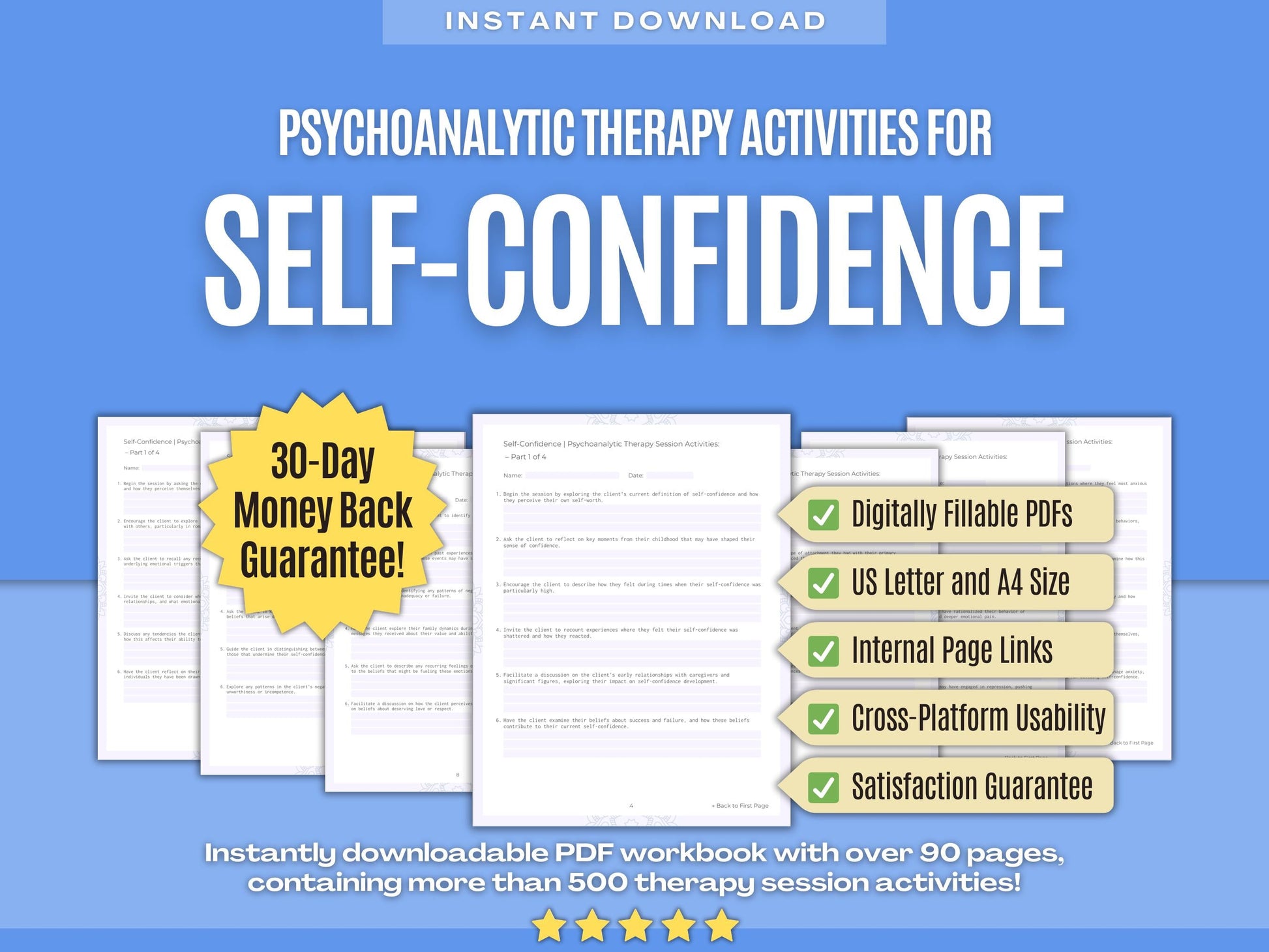 Self-Confidence Psychoanalytic Therapy Psychology Workbooks