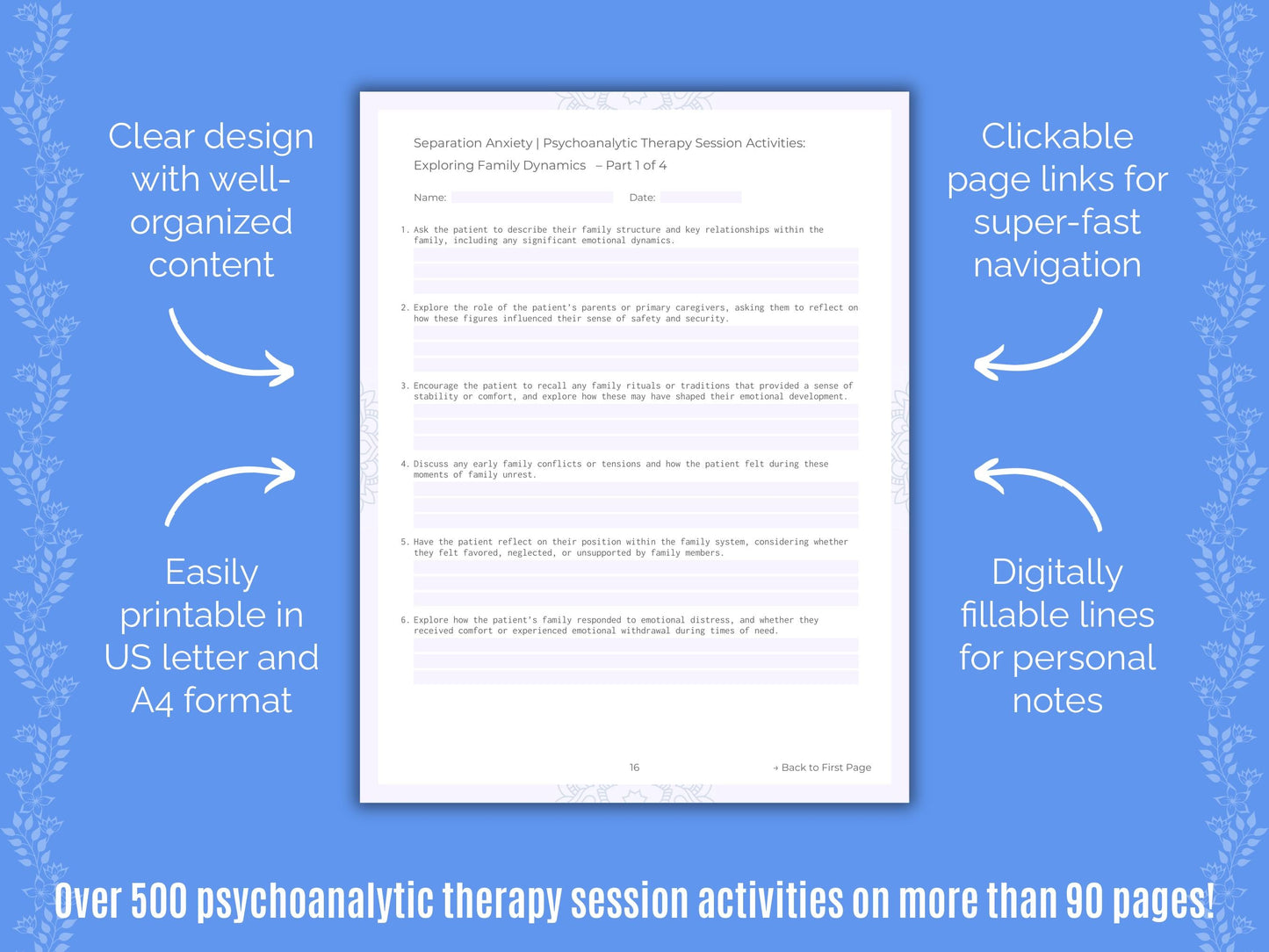 Separation Anxiety Psychoanalytic Therapy Counseling Templates