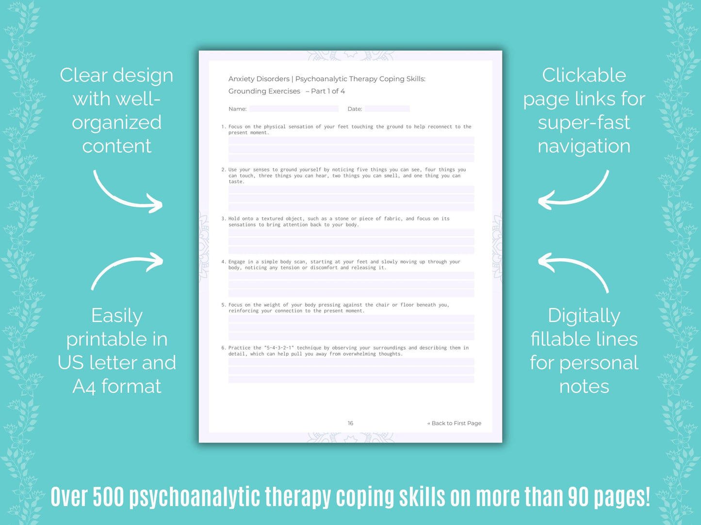 Anxiety Disorders Psychoanalytic Therapy Counseling Templates