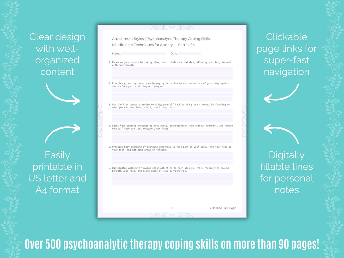 Attachment Styles Psychoanalytic Therapy Counseling Templates