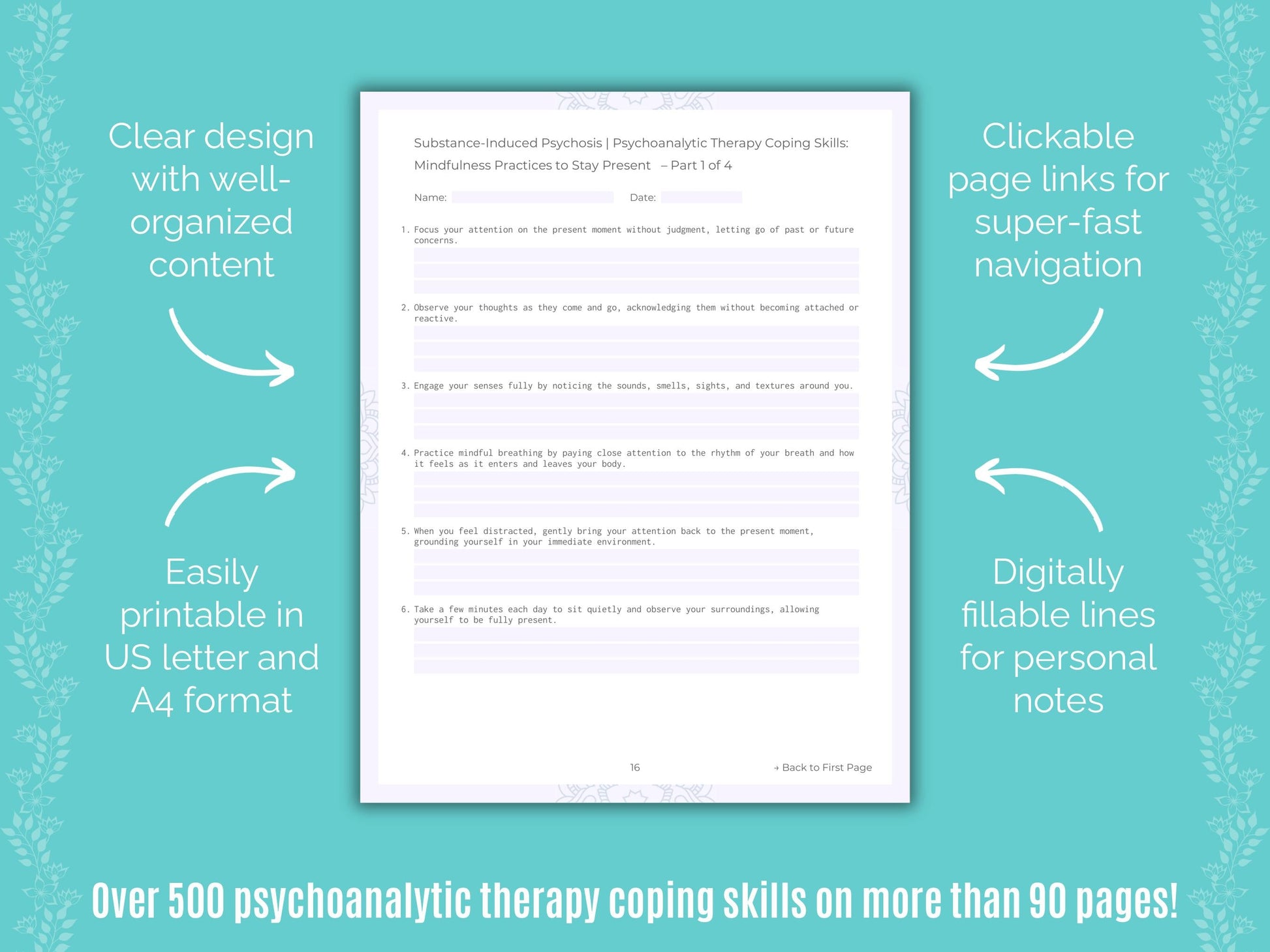 Substance-Induced Psychosis Psychoanalytic Therapy Counseling Templates