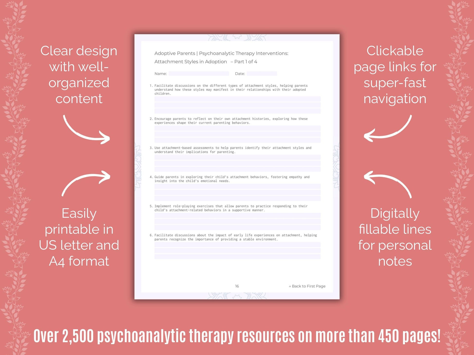 Adoptive Parents Psychoanalytic Therapy Counseling Templates