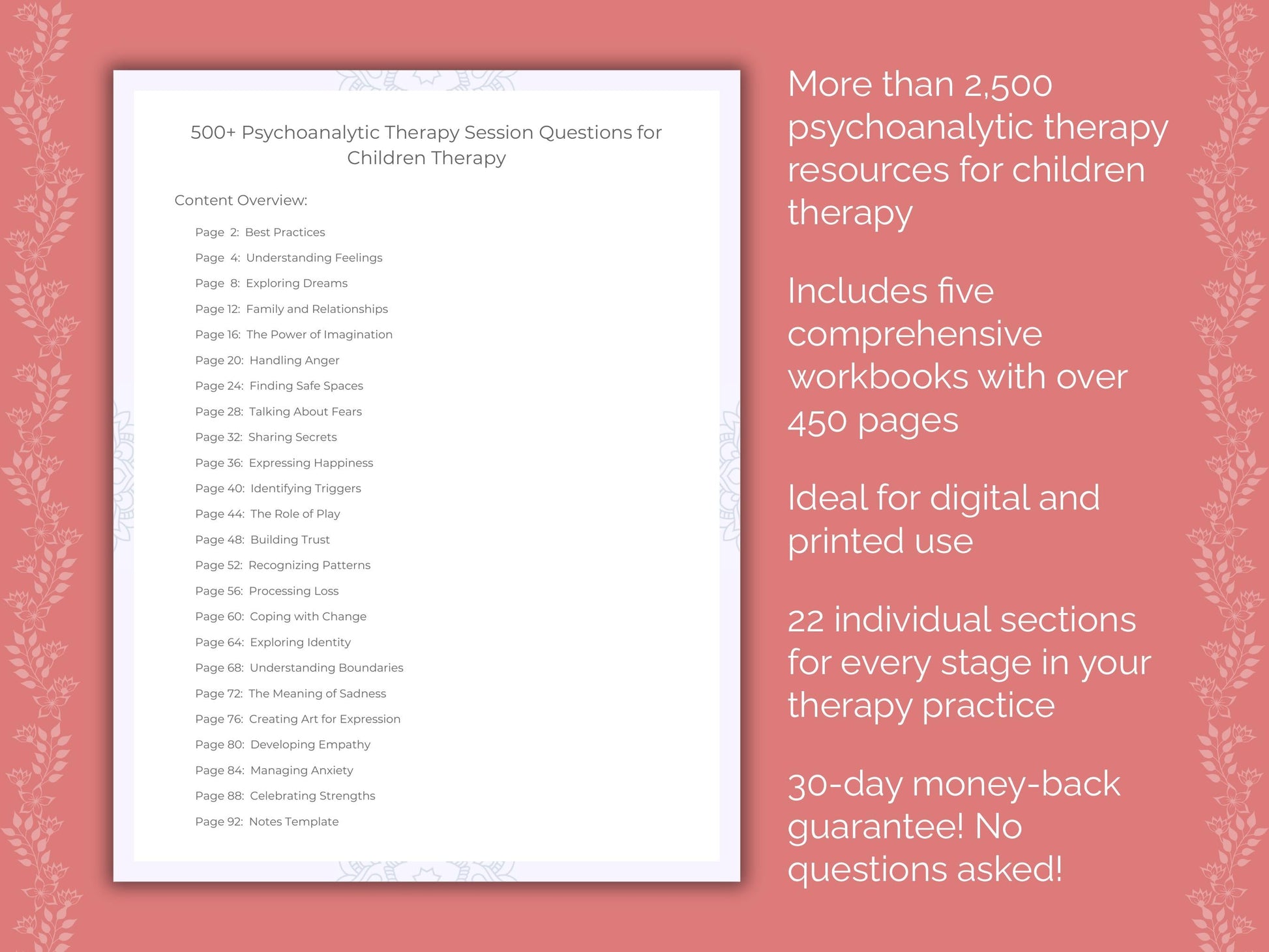 Children Psychoanalytic Therapy Therapist Worksheets