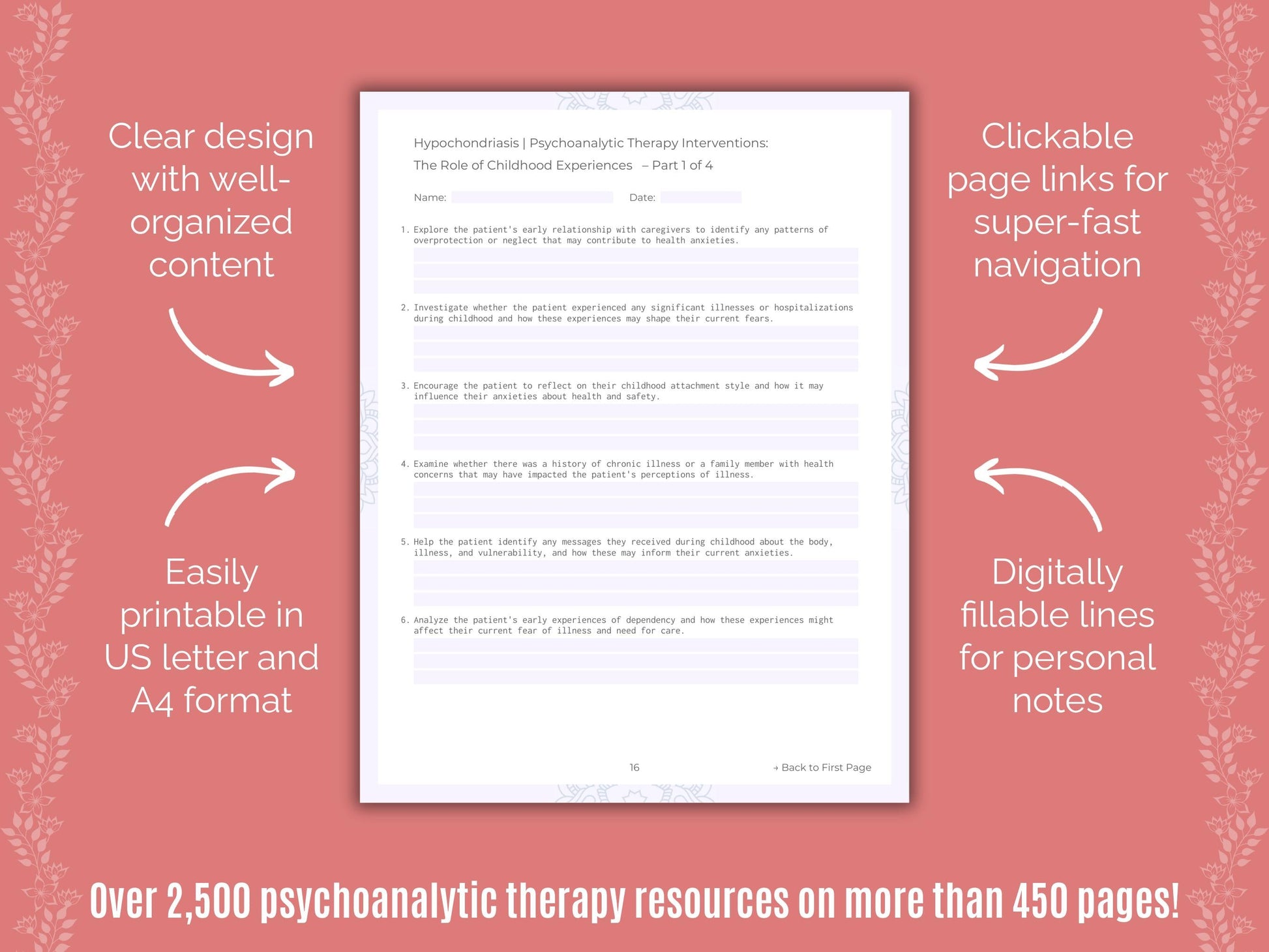 Hypochondriasis Psychoanalytic Therapy Counseling Templates