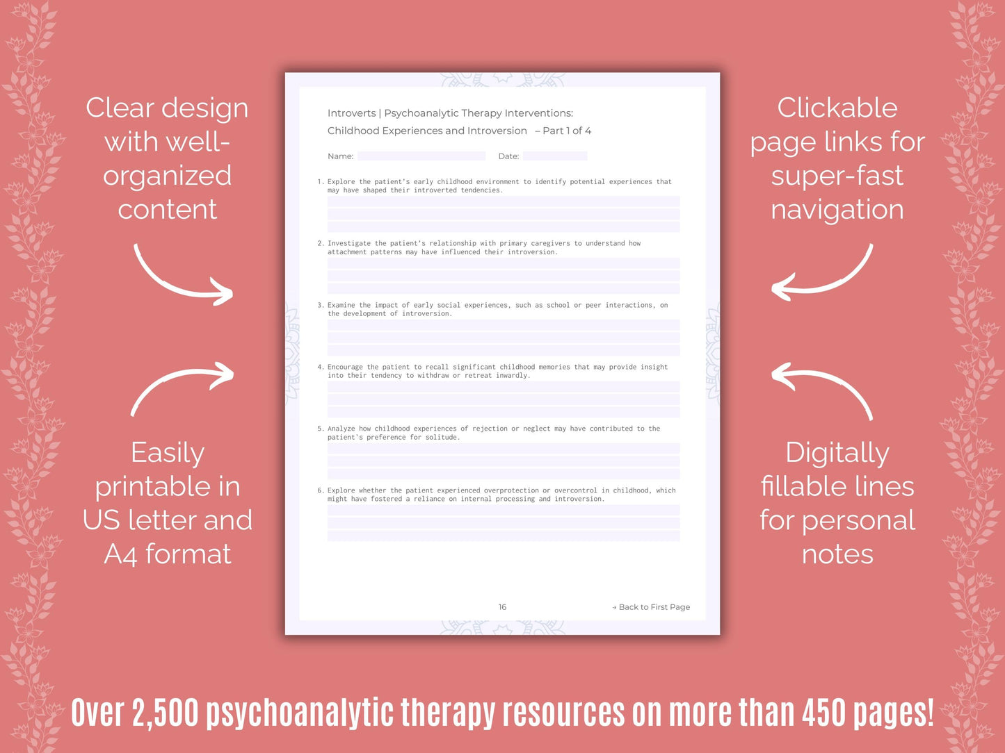 Introversion Psychoanalytic Therapy Counseling Templates