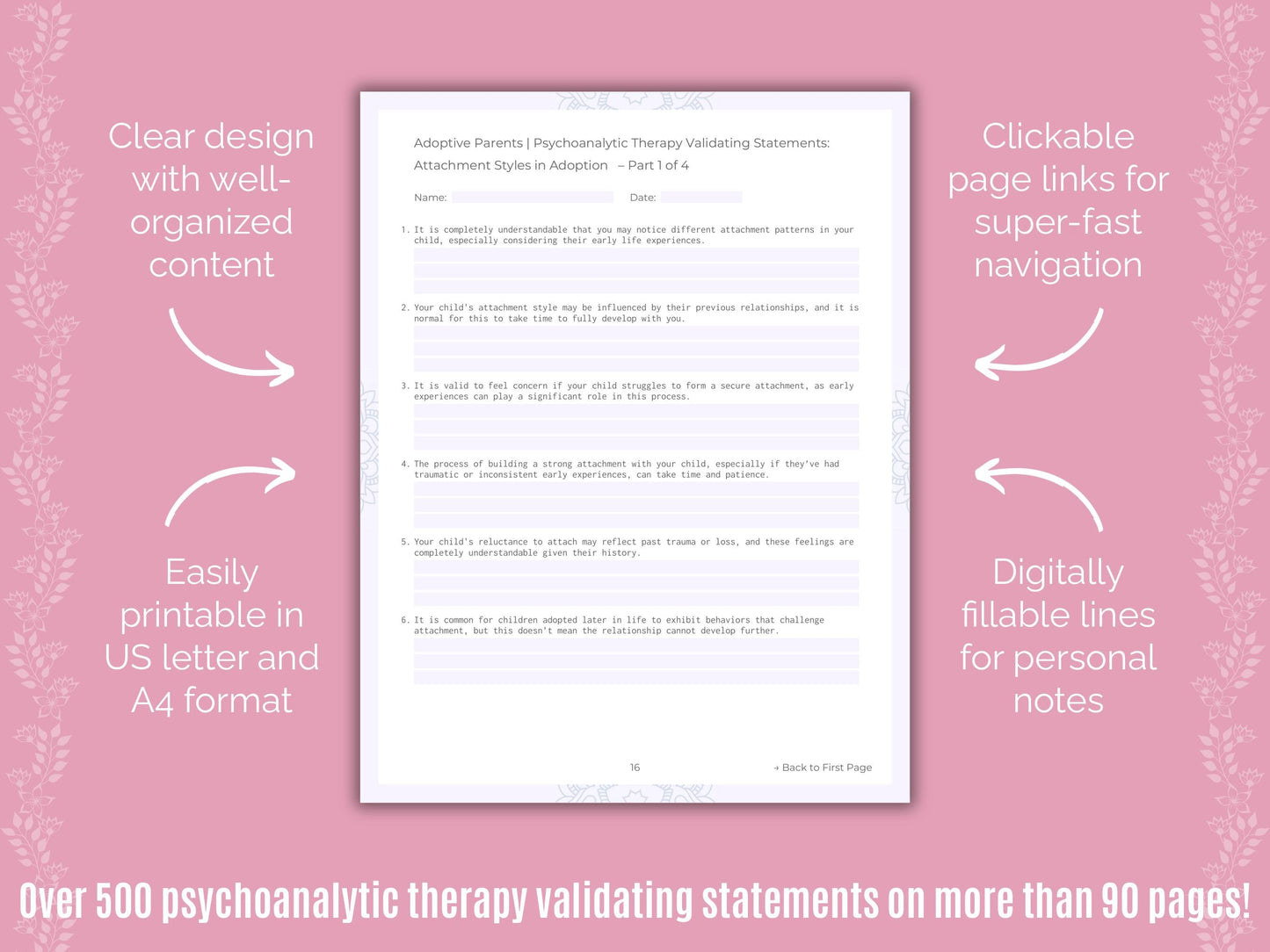 Adoptive Parents Psychoanalytic Therapy Counseling Templates