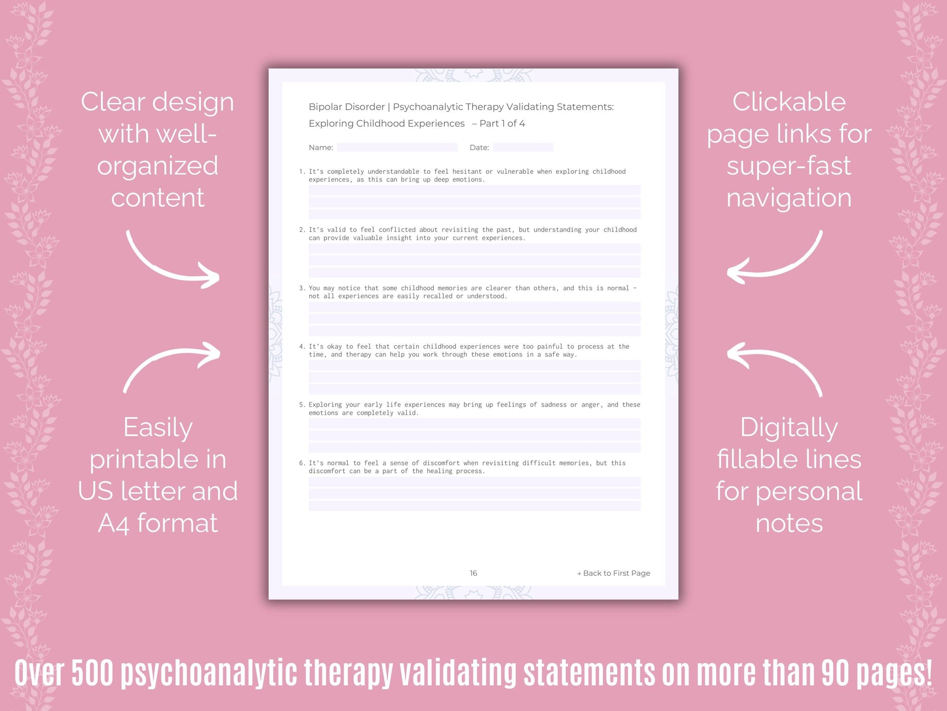 Bipolar Disorder Psychoanalytic Therapy Counseling Templates