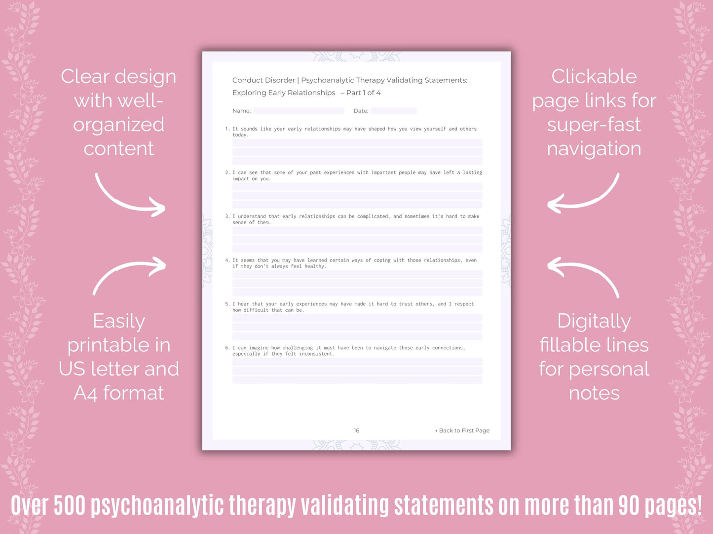 Conduct Disorder Psychoanalytic Therapy Counseling Templates