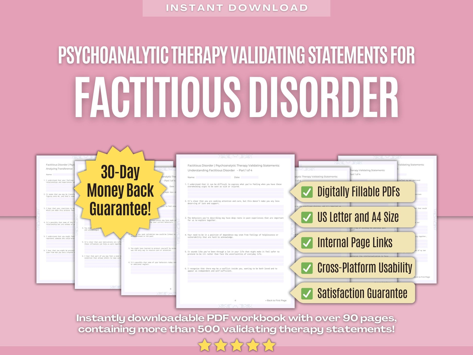 Factitious Disorder Psychoanalytic Therapy Psychology Workbooks