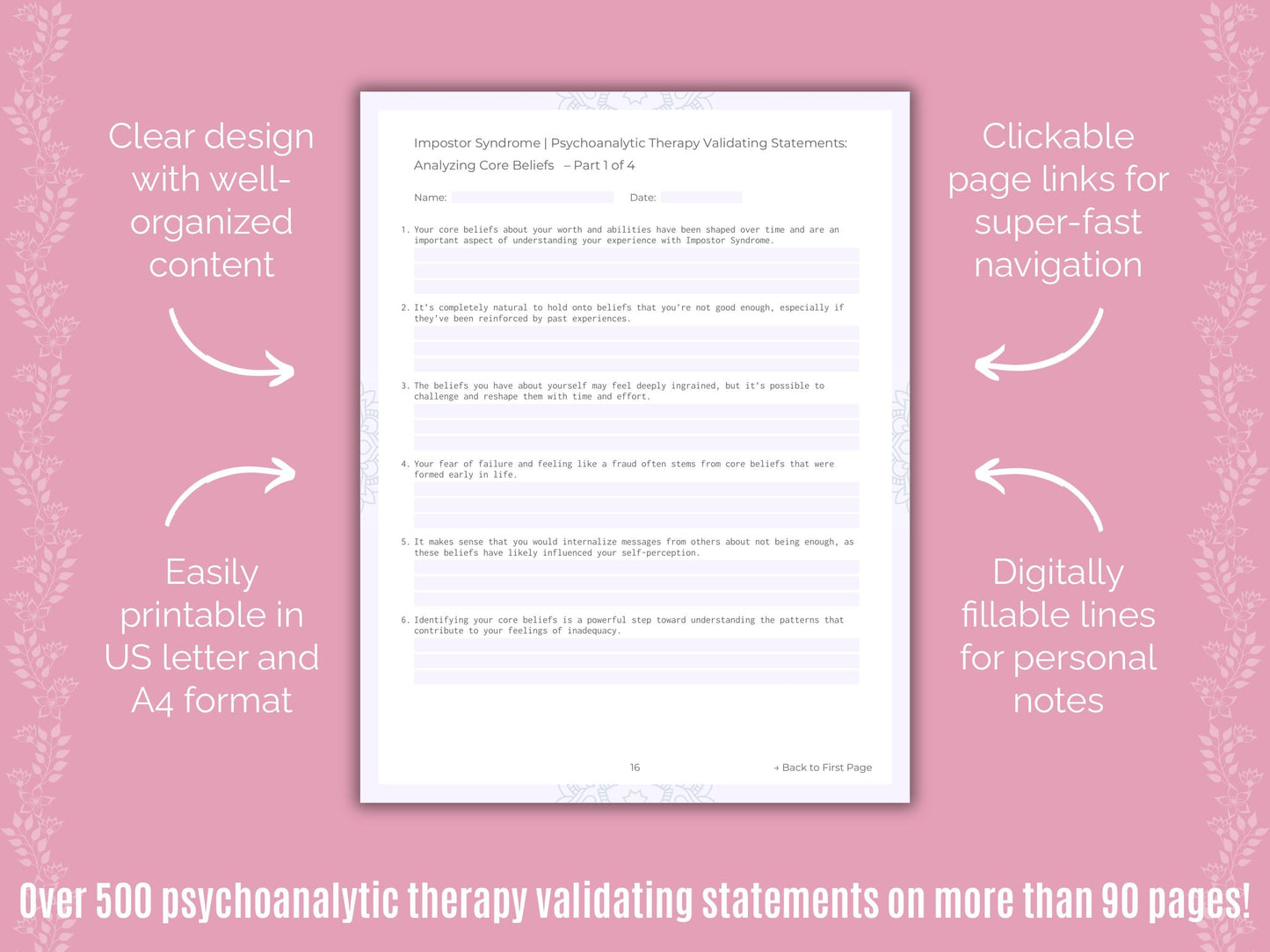 Impostor Syndrome Psychoanalytic Therapy Counseling Templates