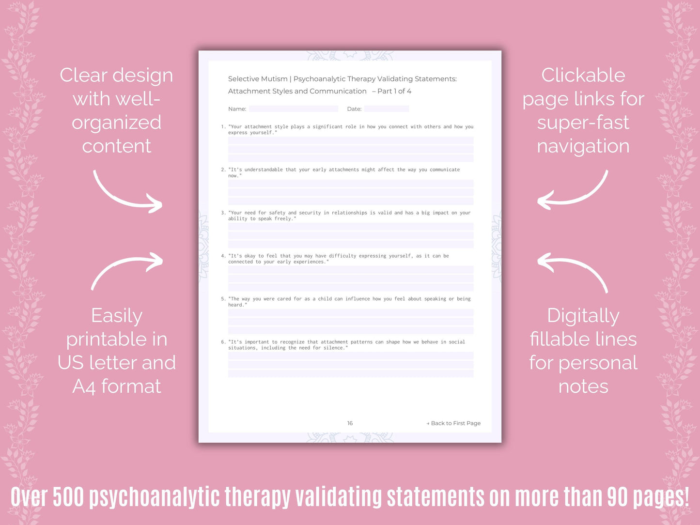 Selective Mutism Psychoanalytic Therapy Counseling Templates