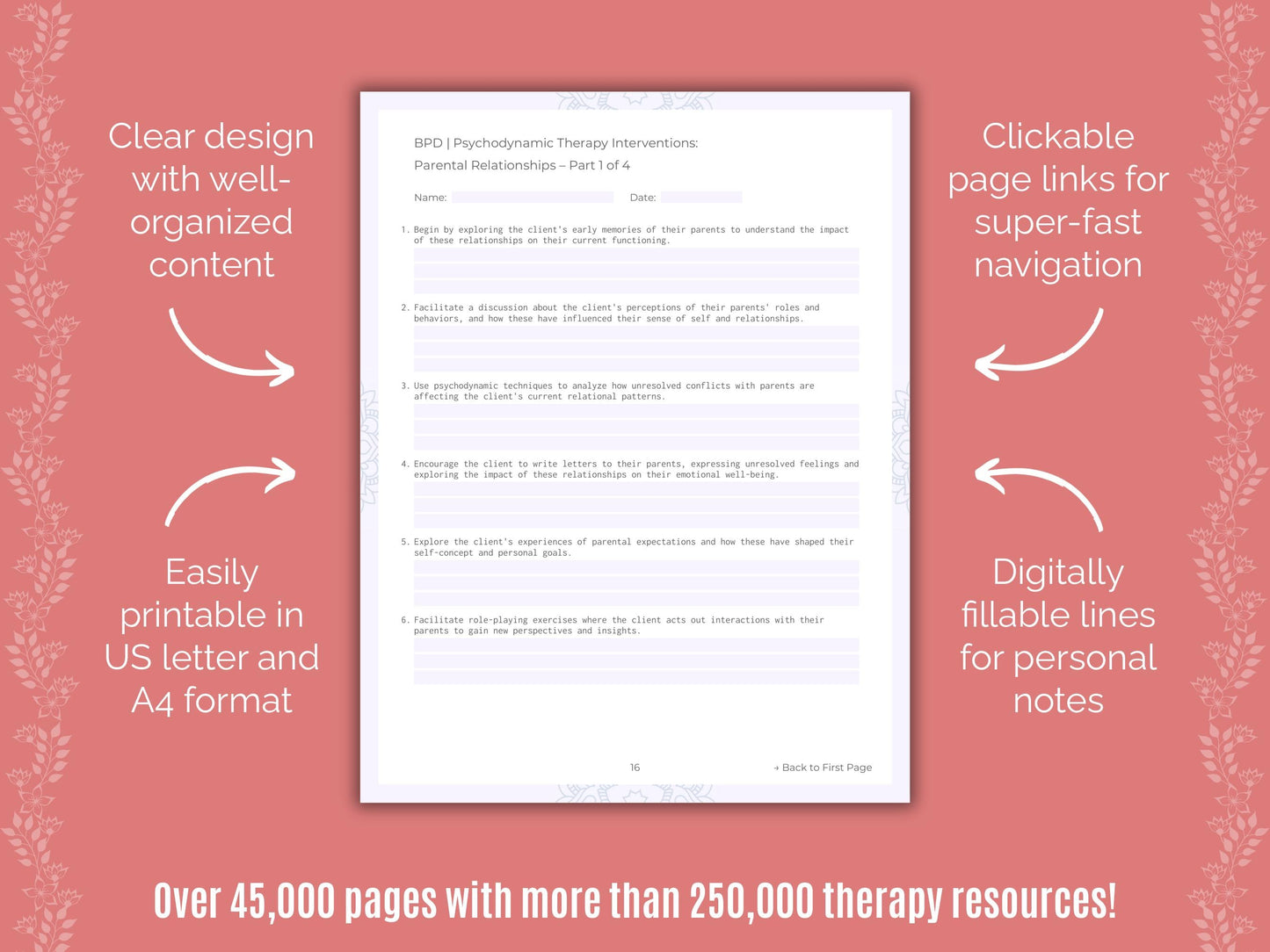 Psychodynamic Therapy Counselor Cheat Sheets