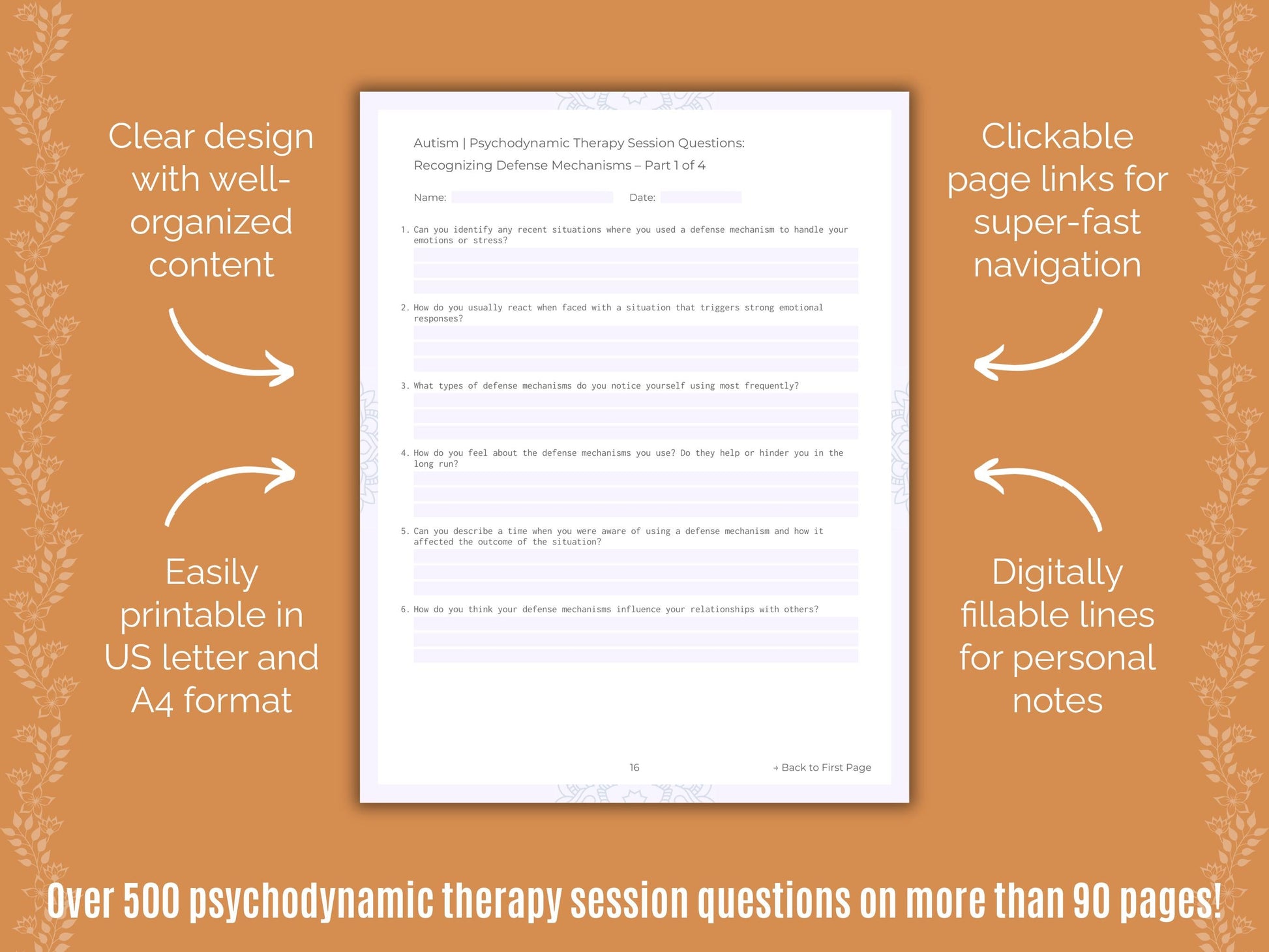Autism Spectrum Disorder Psychodynamic Therapy Counseling Templates