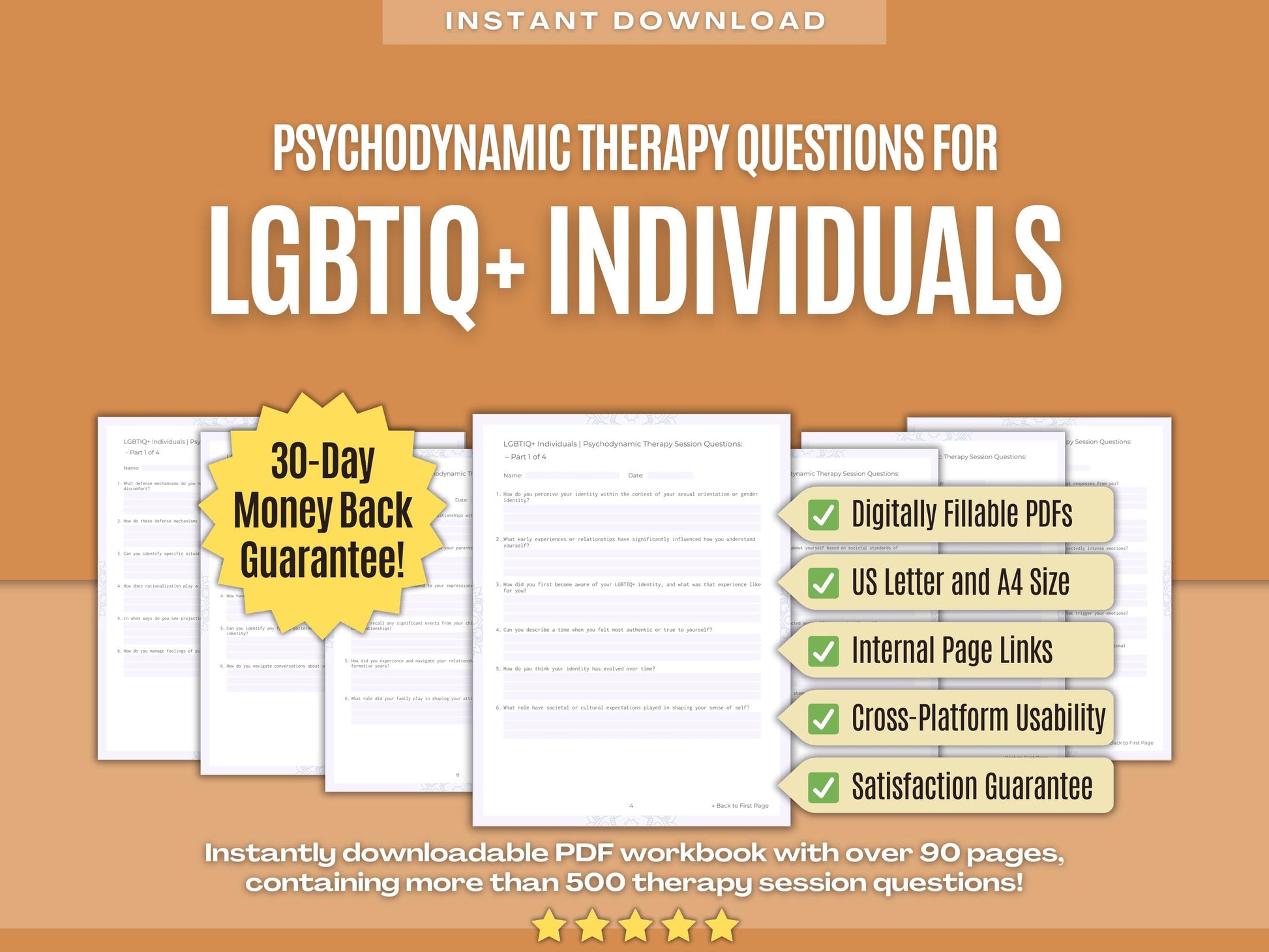 LGBTIQ+ Individuals Psychodynamic Therapy Psychology Workbooks