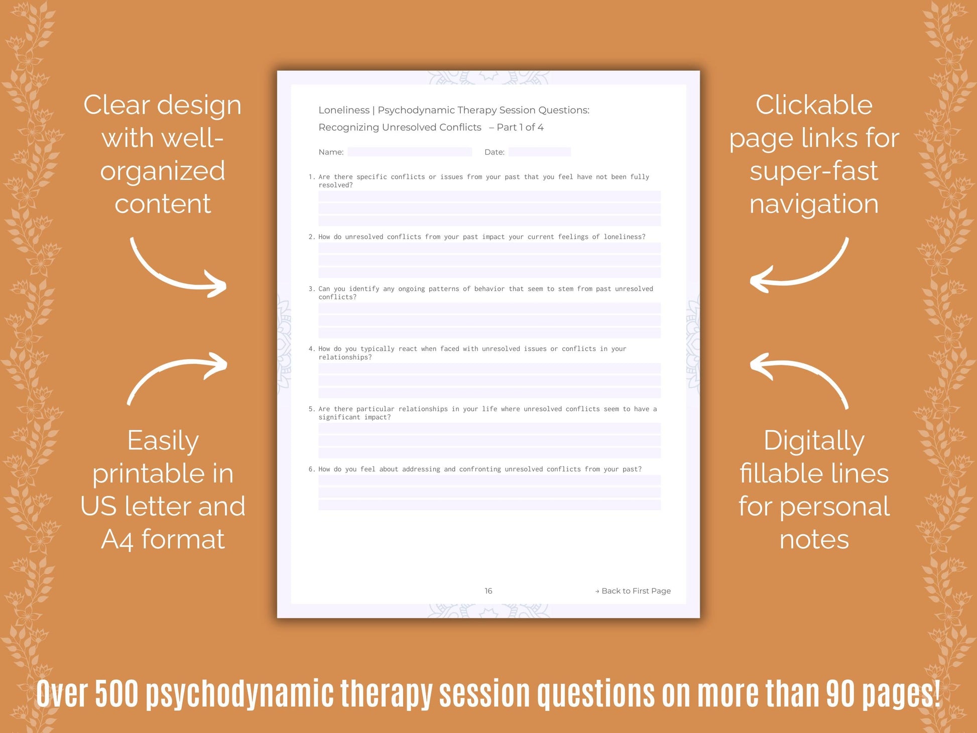 Loneliness Psychodynamic Therapy Counseling Templates